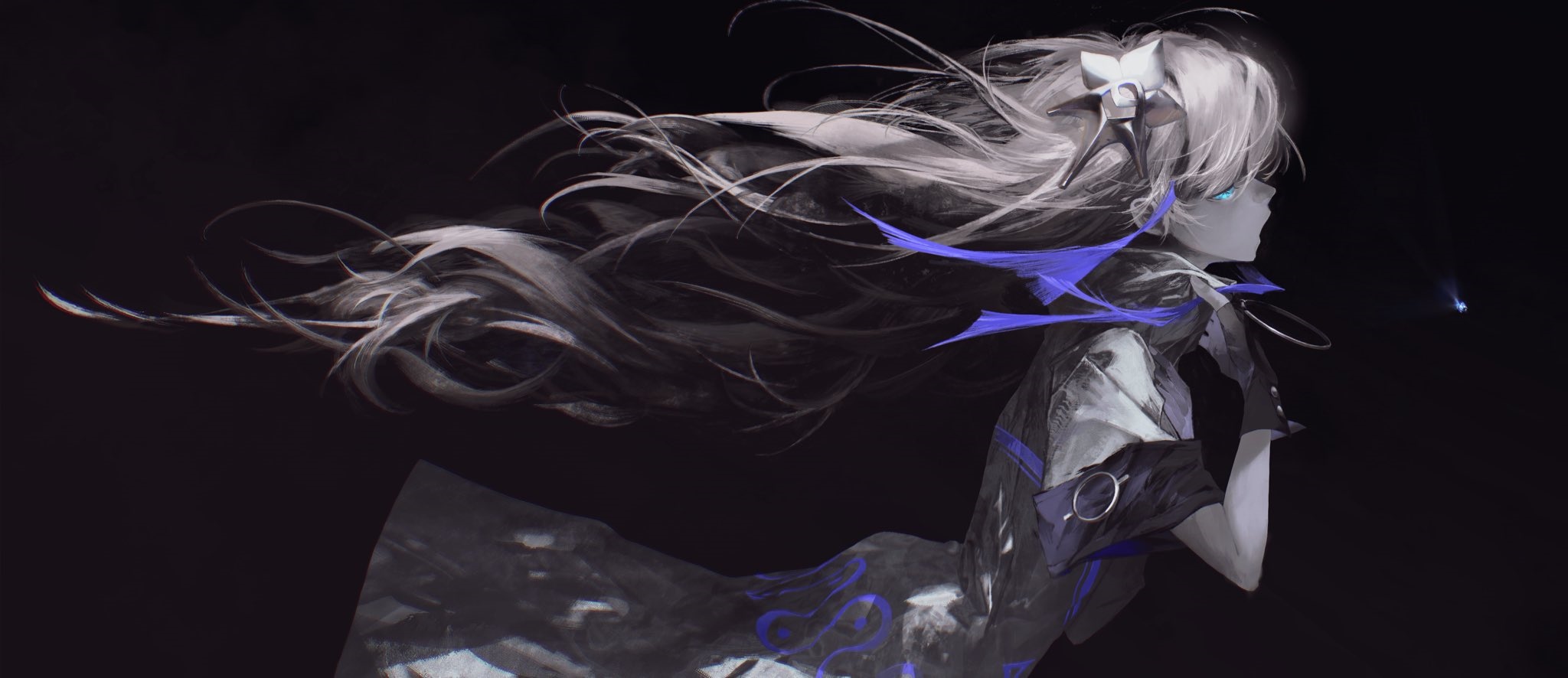 Virtual Singer KAF from SEKAI on black background HD Wallpaper