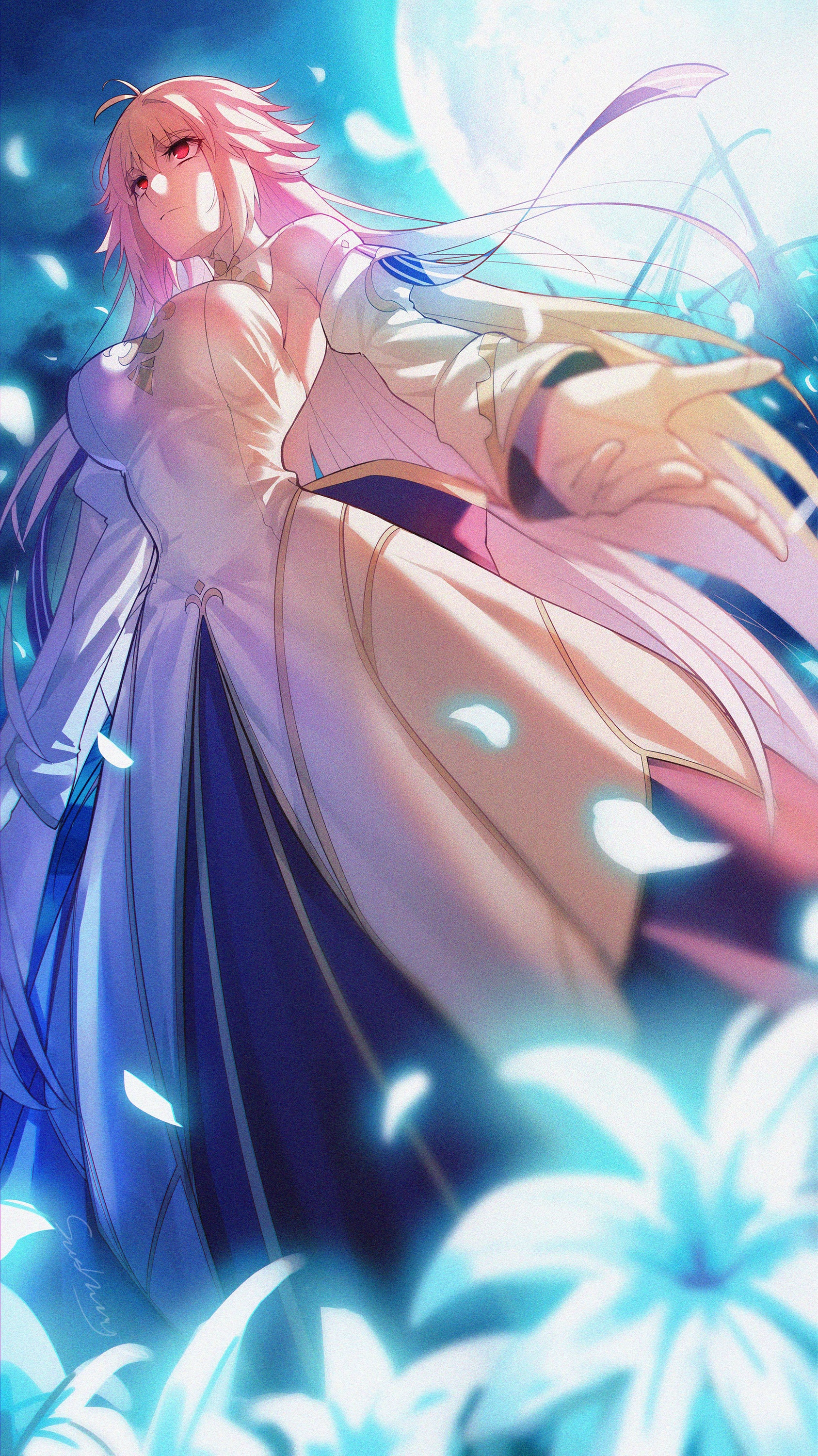 Arcueid Brunestud from Tsukihime reaching out HD Phone Wallpaper