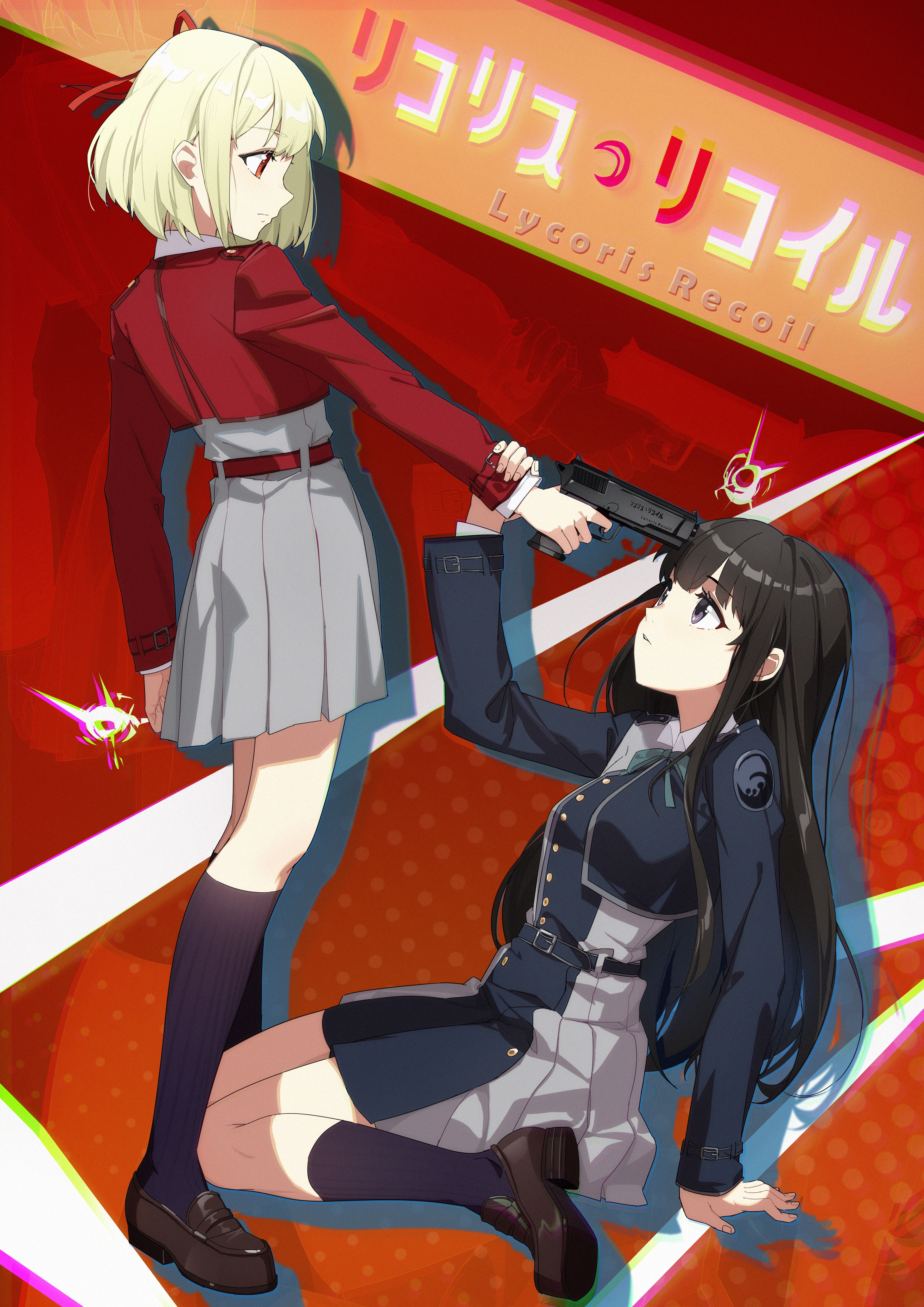 Nishikigi Chisato and Inoue Takina from Lycoris Recoil HD Phone Wallpaper