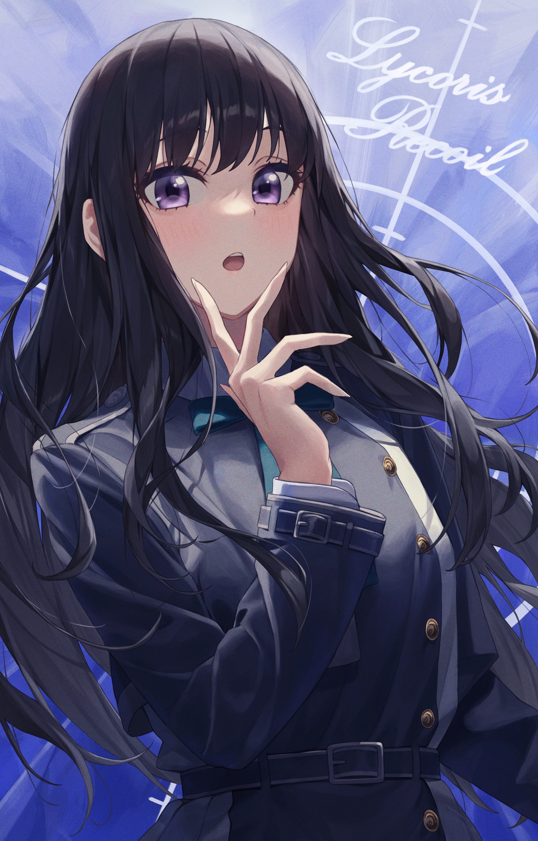 Fan art of Inoue Takina from Lycoris Recoil HD Phone Wallpaper