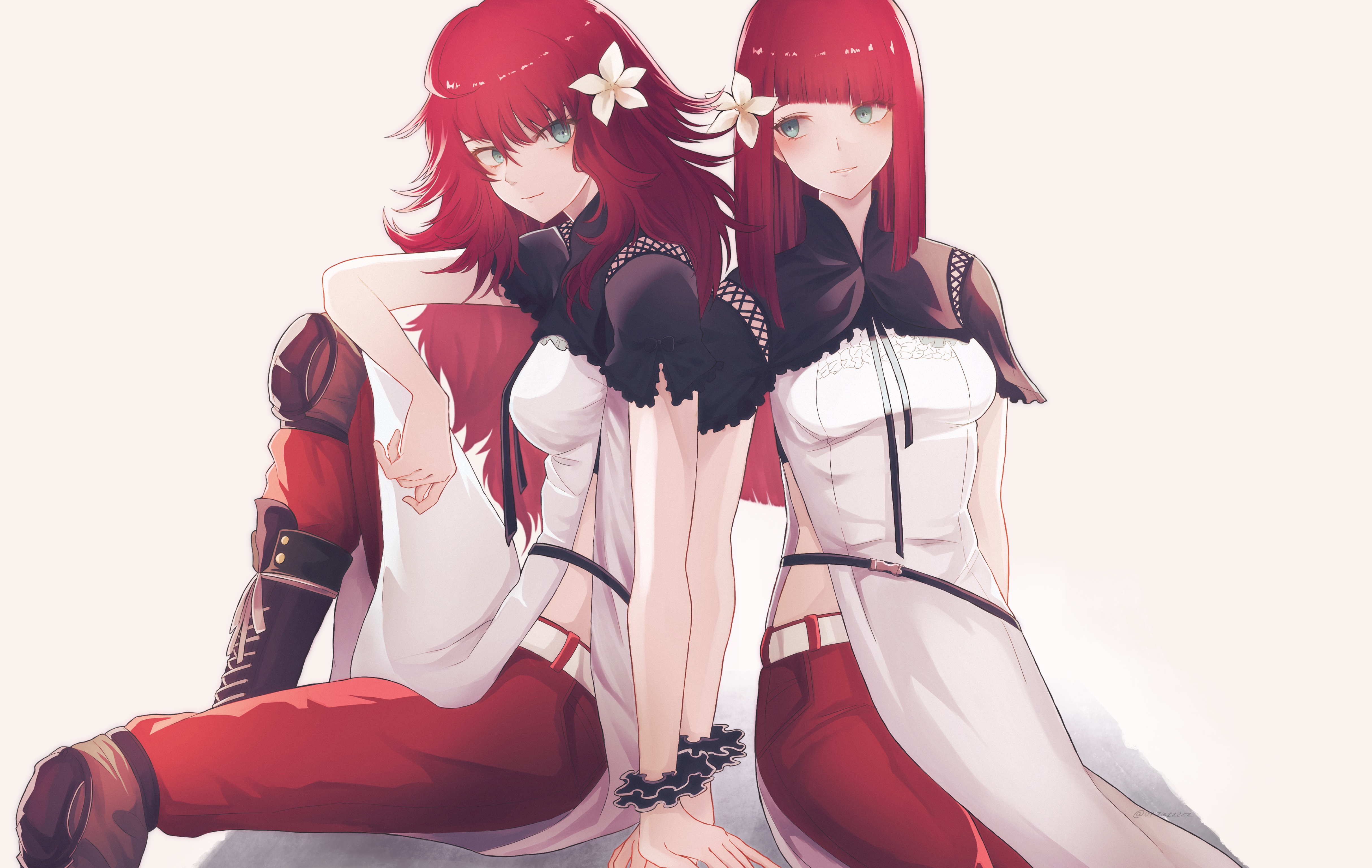 4K Popola and Devola from NieR Replicant fan art HD Wallpaper