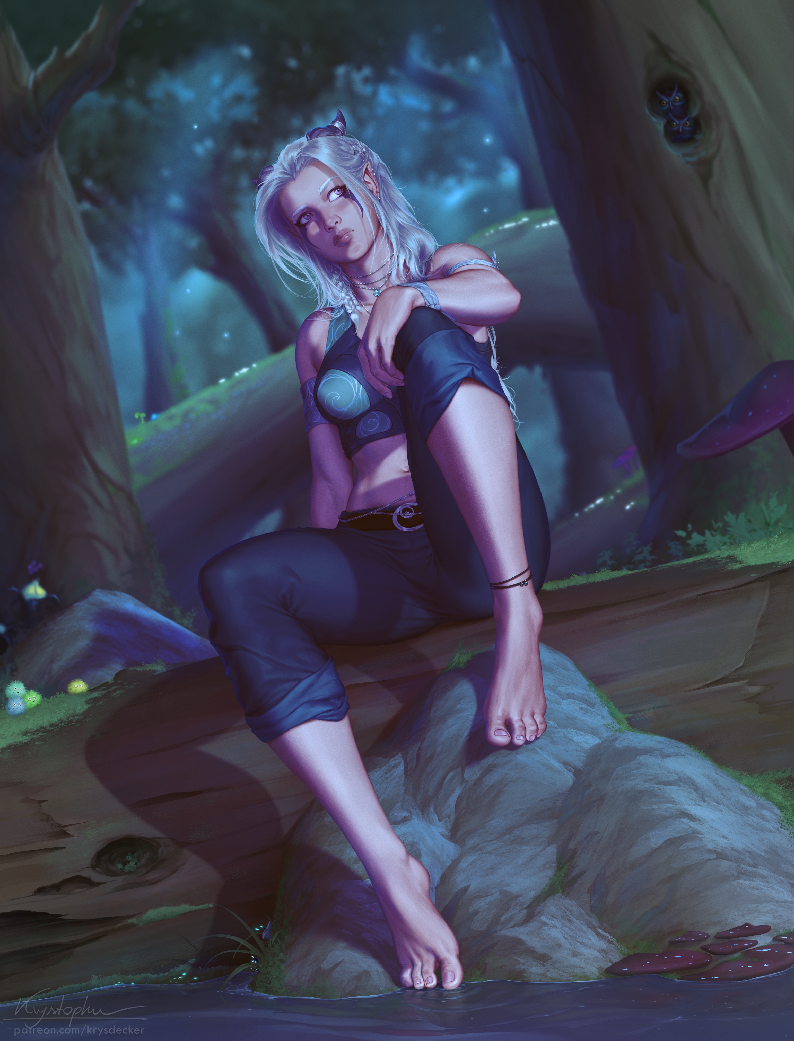Rayla from The Dragon Prince in a forest HD Phone Wallpaper
