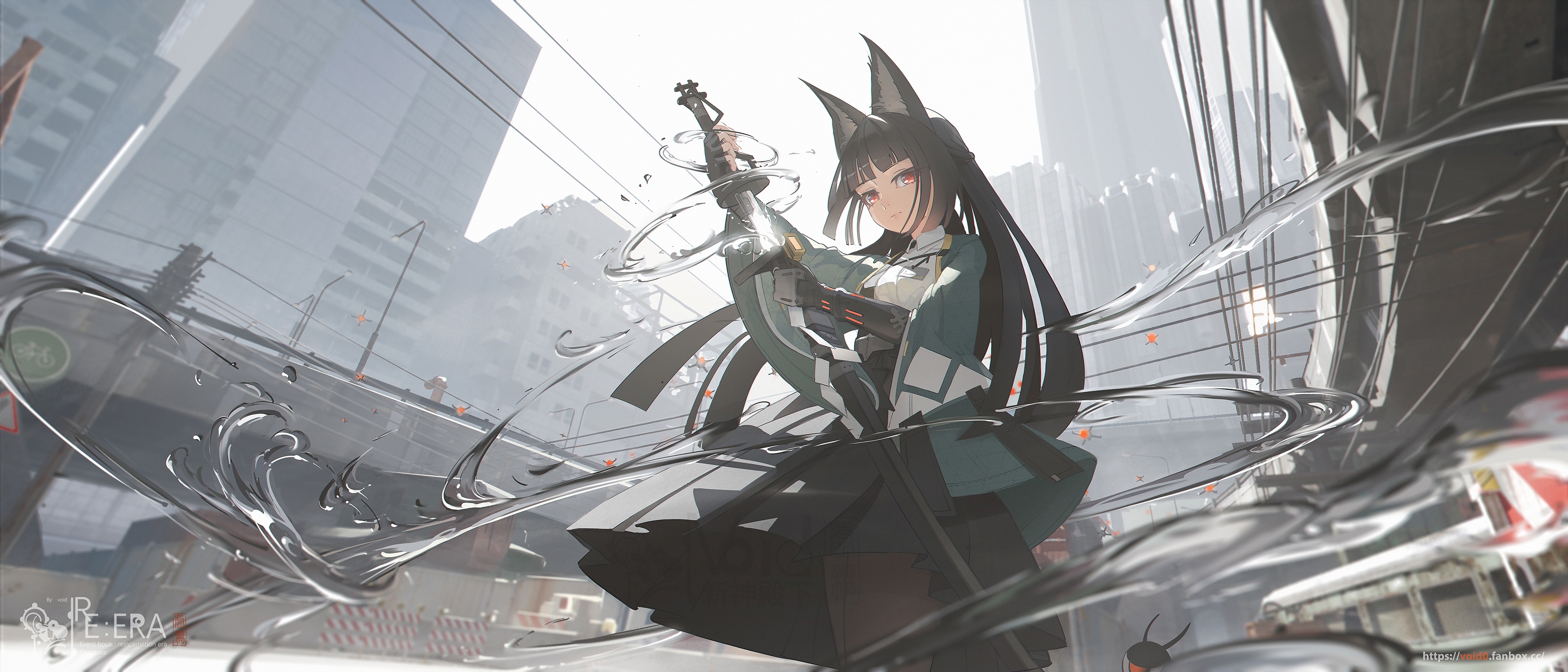 Miyabi from Zenless Zone Zero with a katana HD Wallpaper