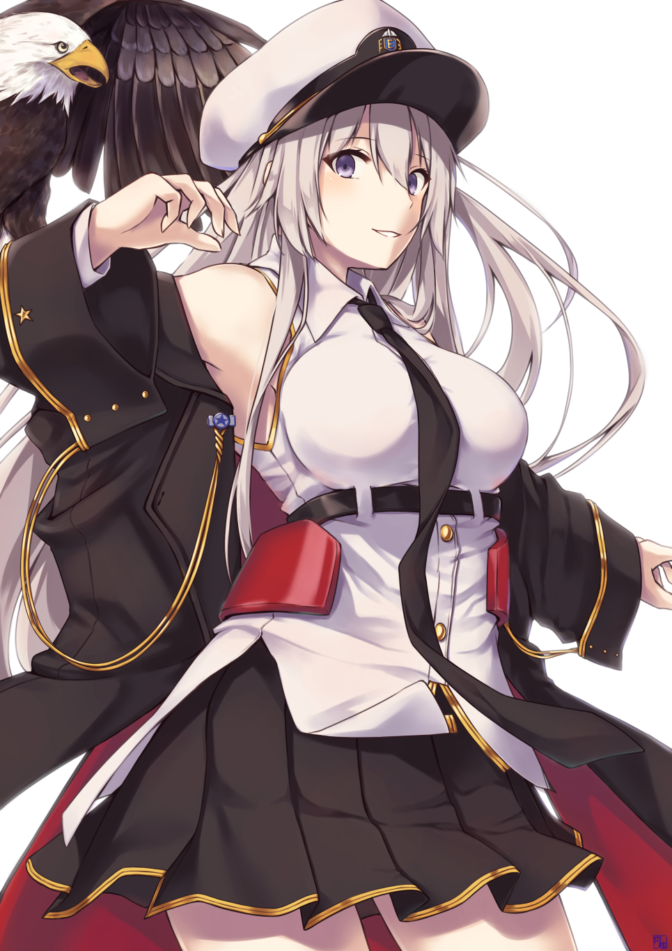 Azur Lane Enterprise with an Eagle HD Phone Wallpaper