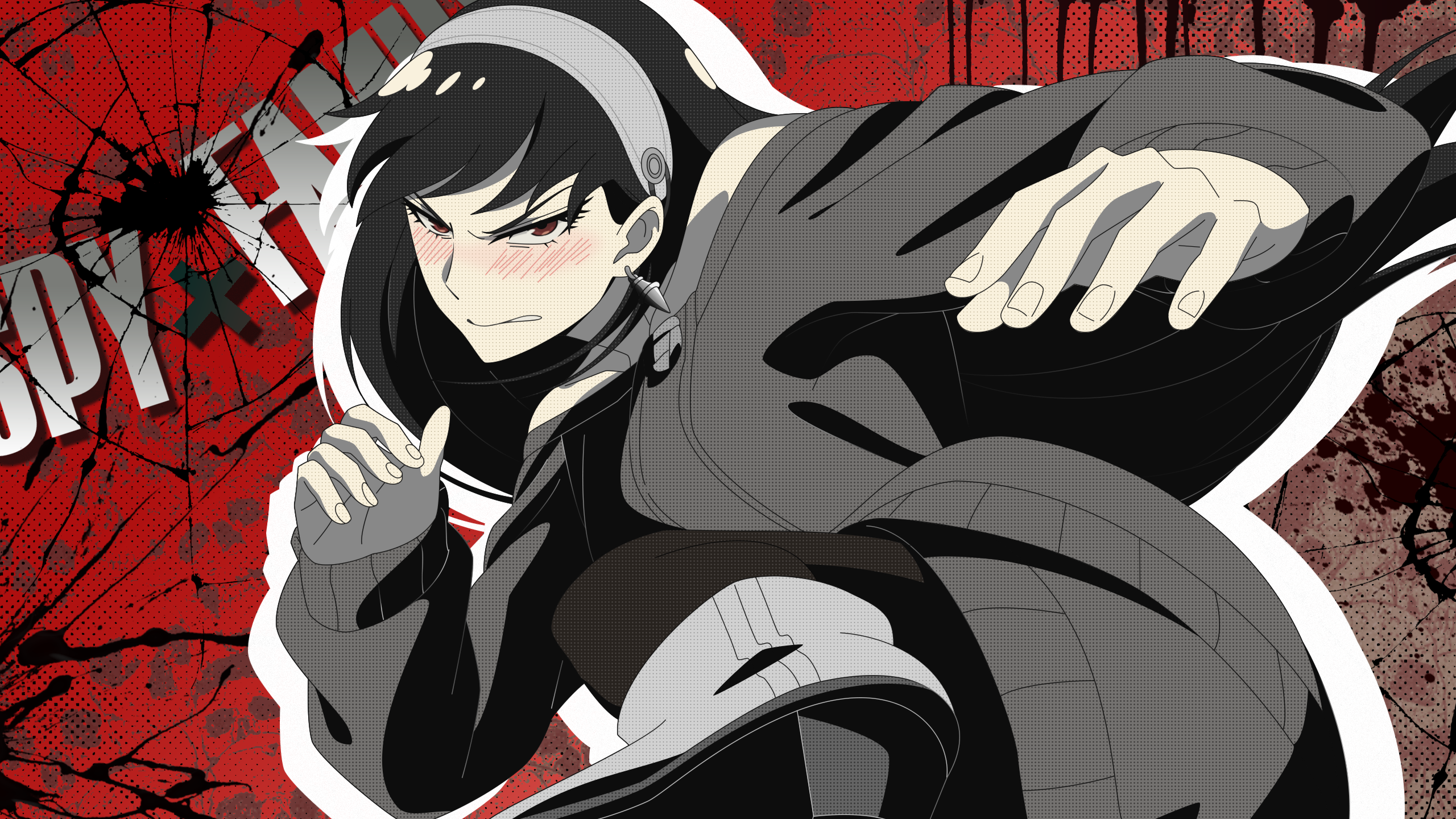 Yor Forger from Spy x Family with red background HD Wallpaper