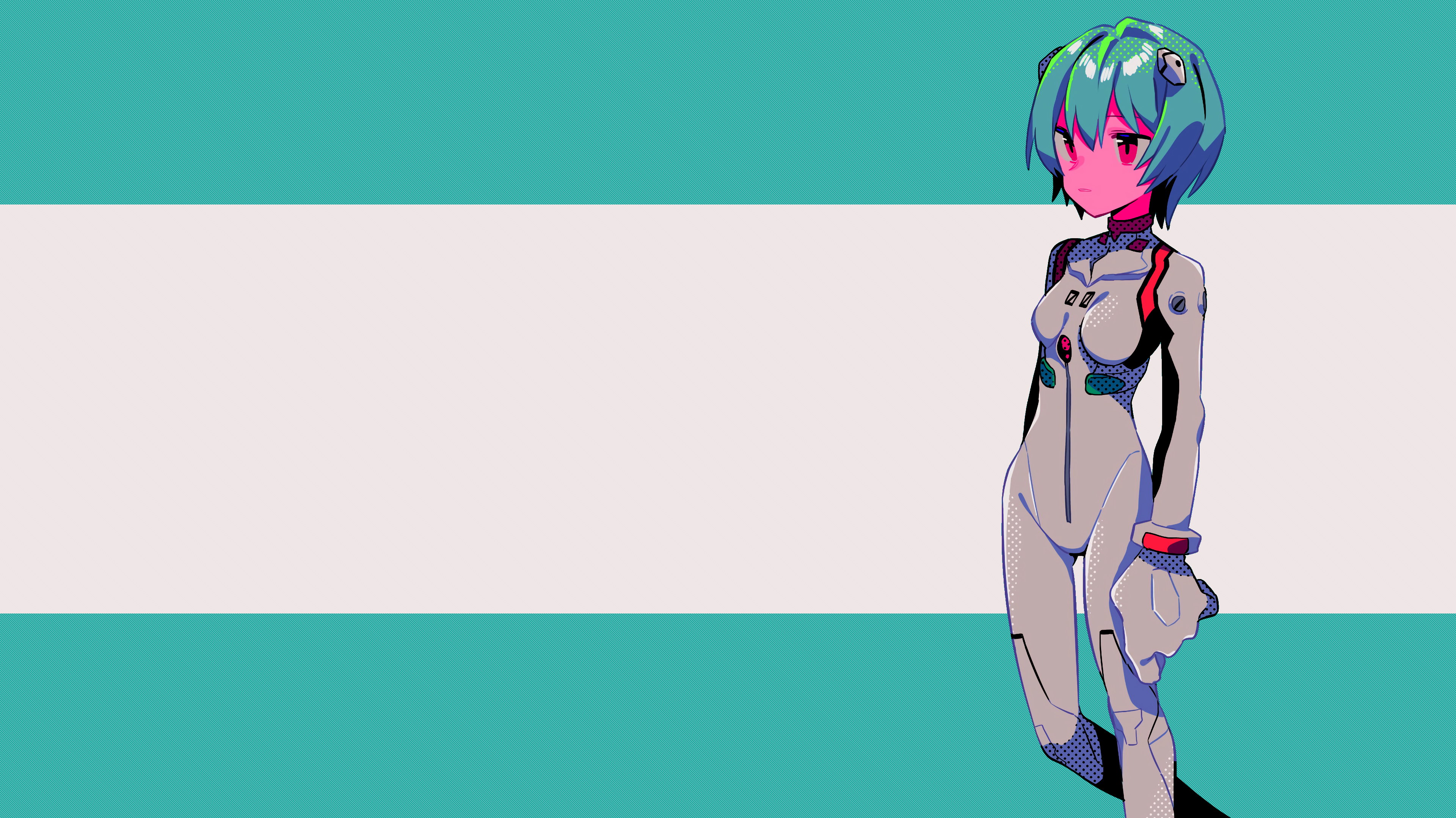 4K Ayanami Rei in a Plugsuit HD Wallpaper