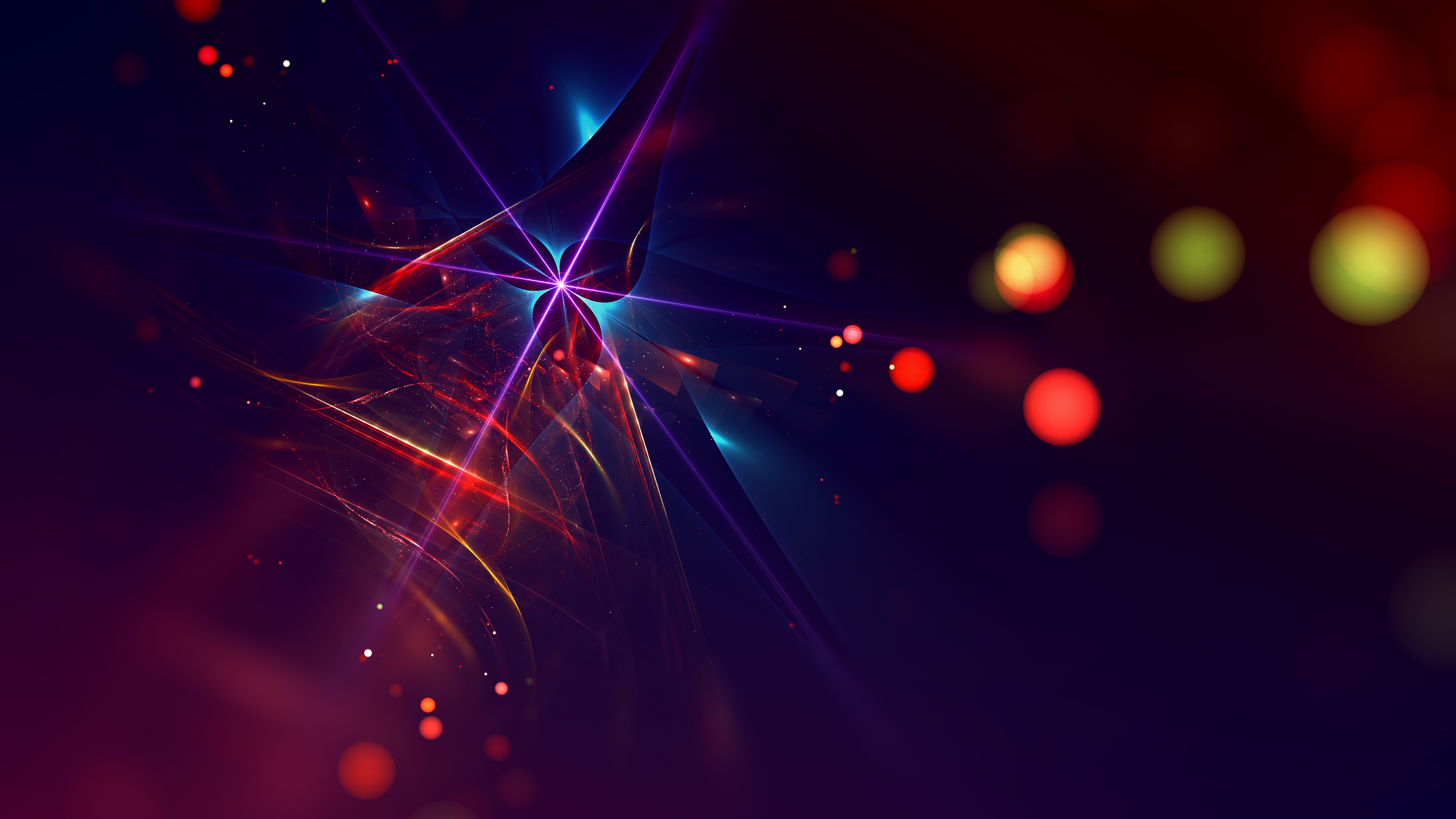 4K abstract fractal light explosion HD Wallpaper