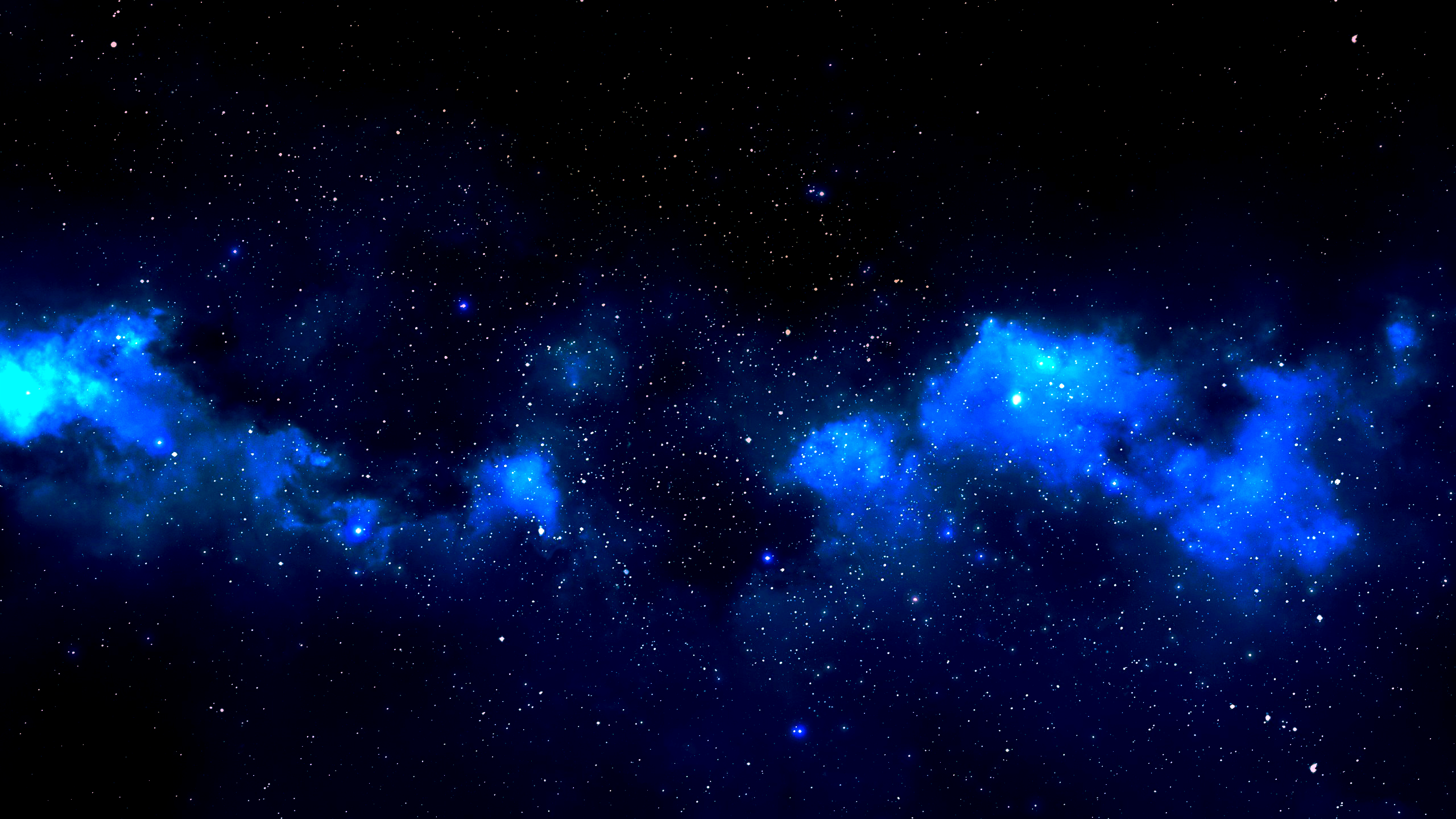 Blue nebula and stars in deep space HD Wallpaper