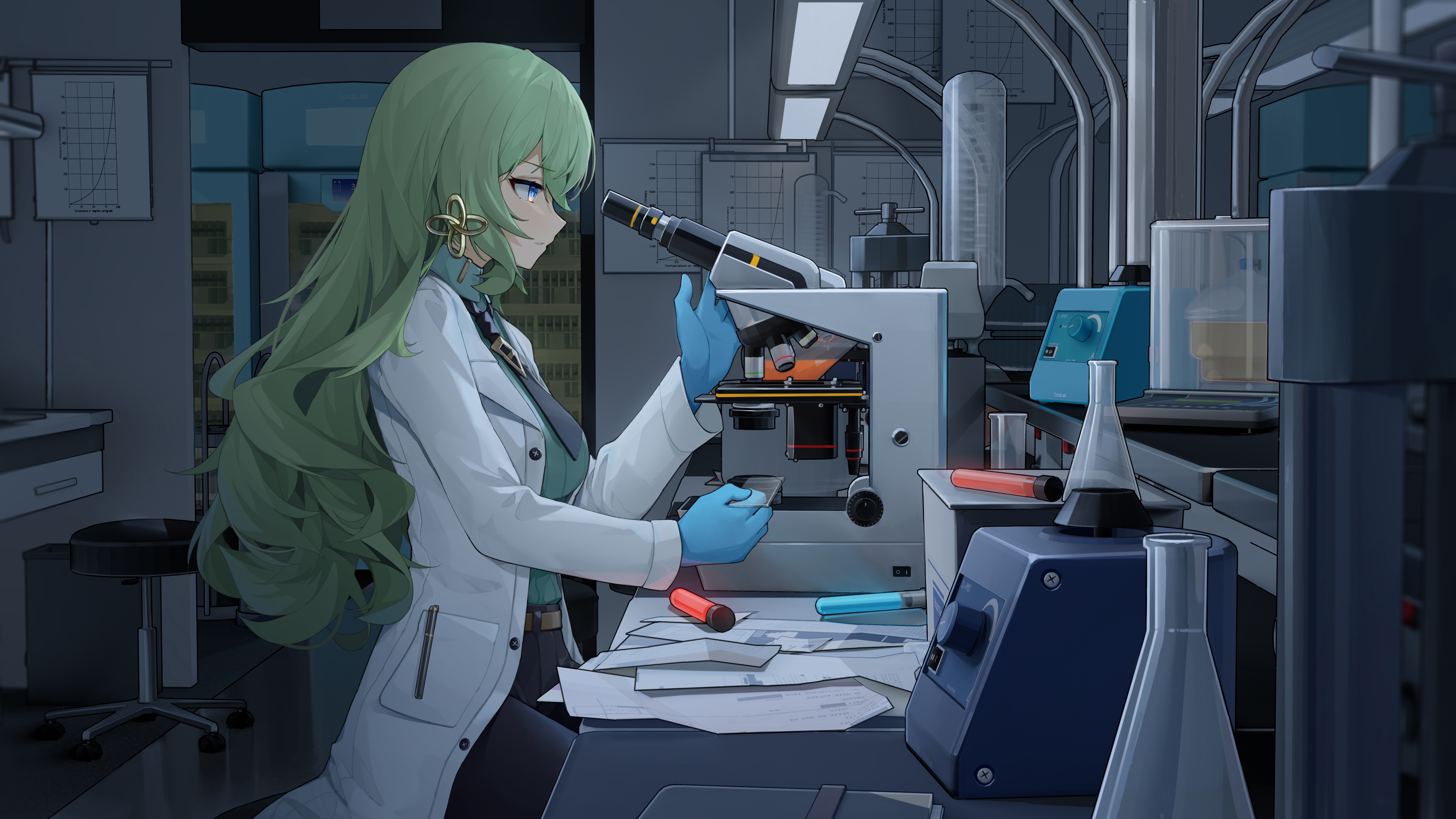 4K Mobius from Honkai Impact 3rd in a lab HD Wallpaper