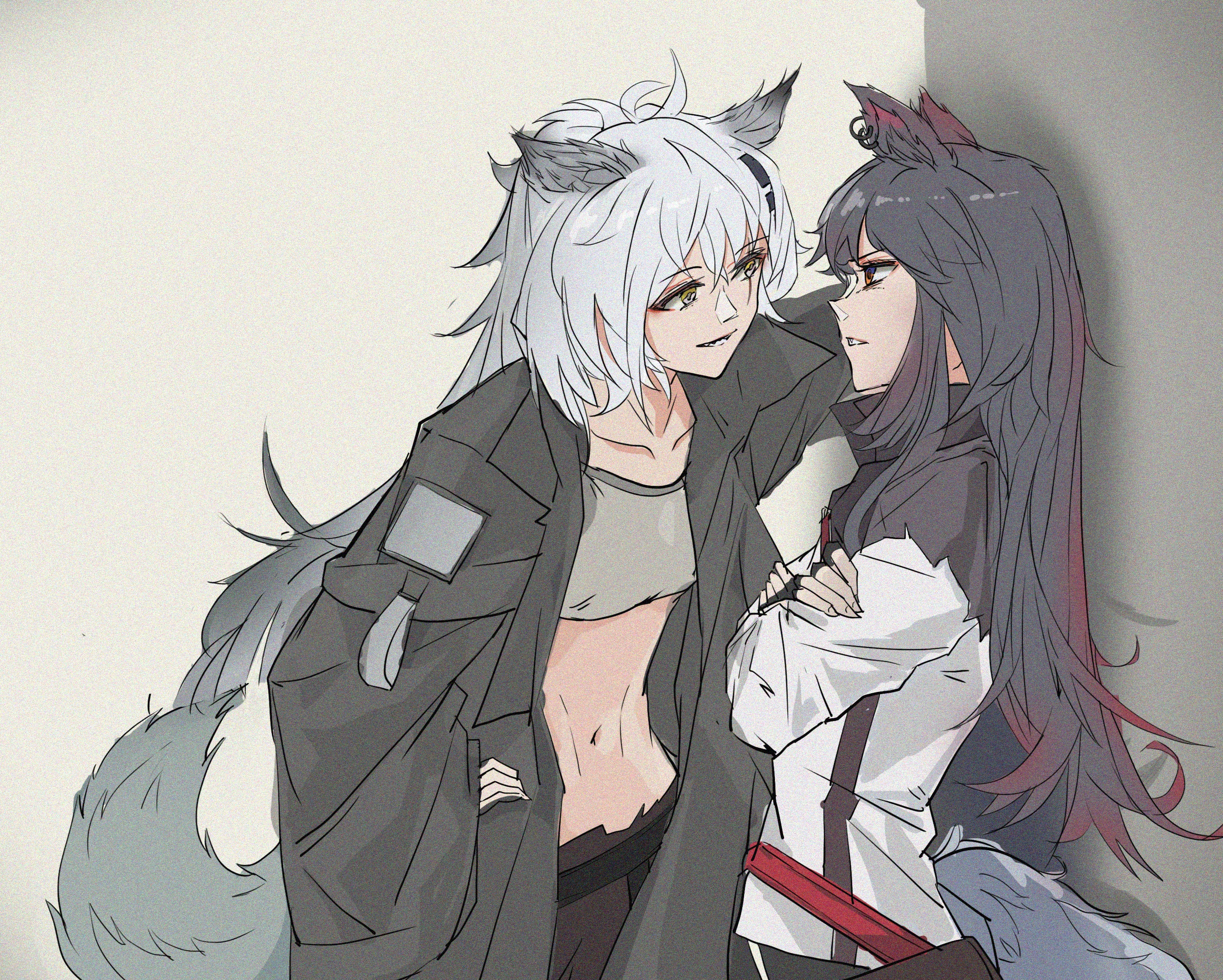 Lappland and Texas from Arknights fan art HD Wallpaper