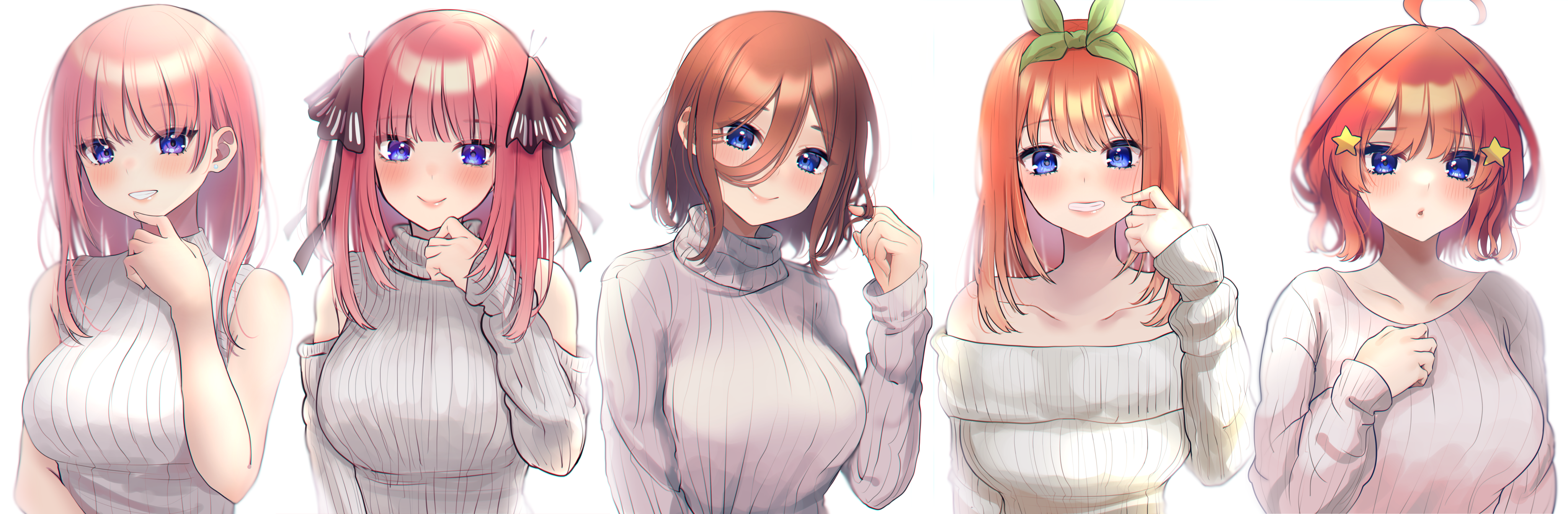 The Quintessential Quintuplets 4K fan art HD Wallpaper