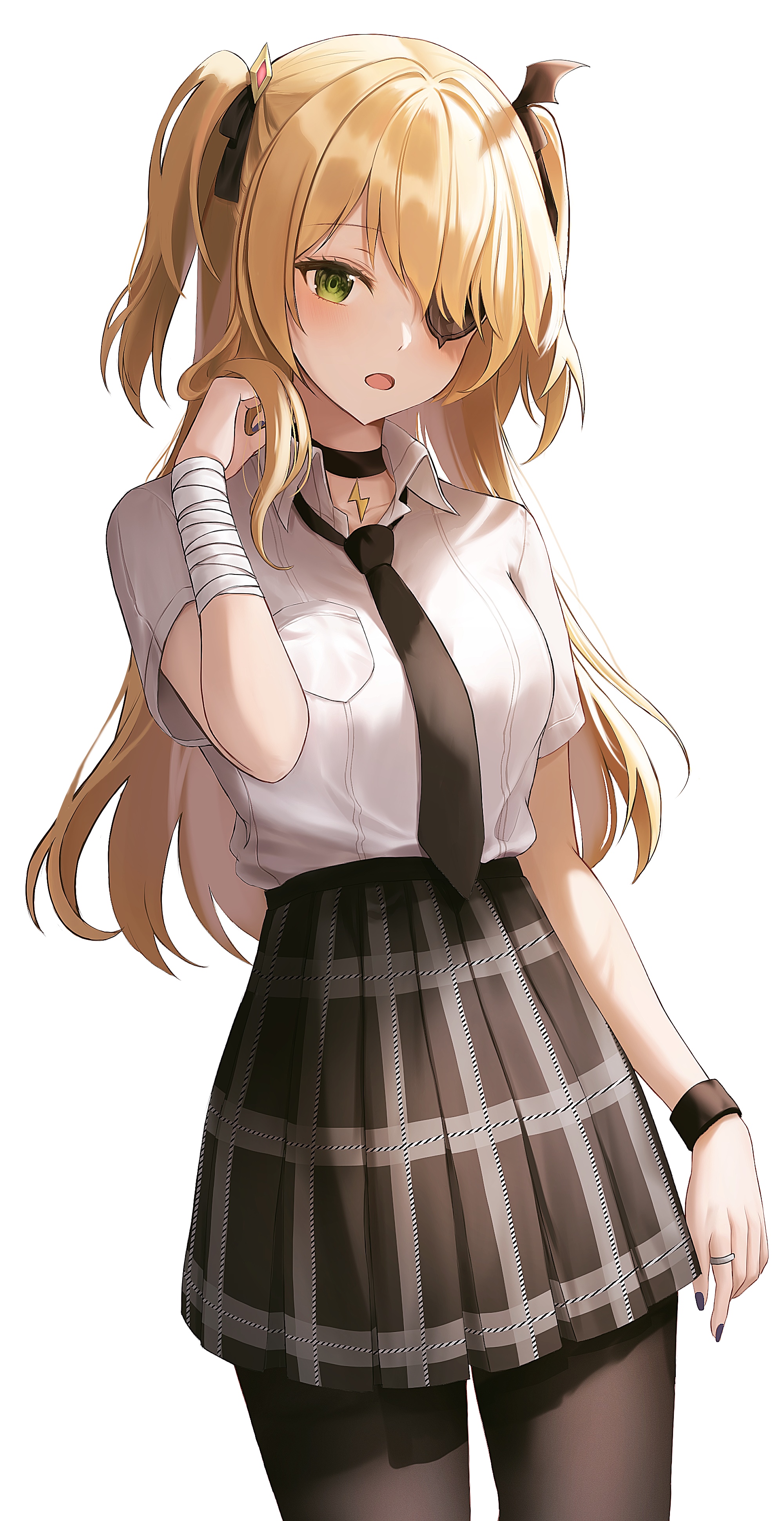 Fischl from Genshin Impact in a school uniform HD Phone Wallpaper