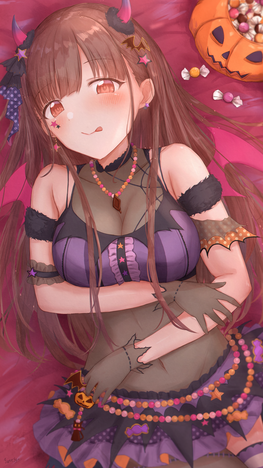 Sonoda Chiyoko in Halloween costume HD Phone Wallpaper