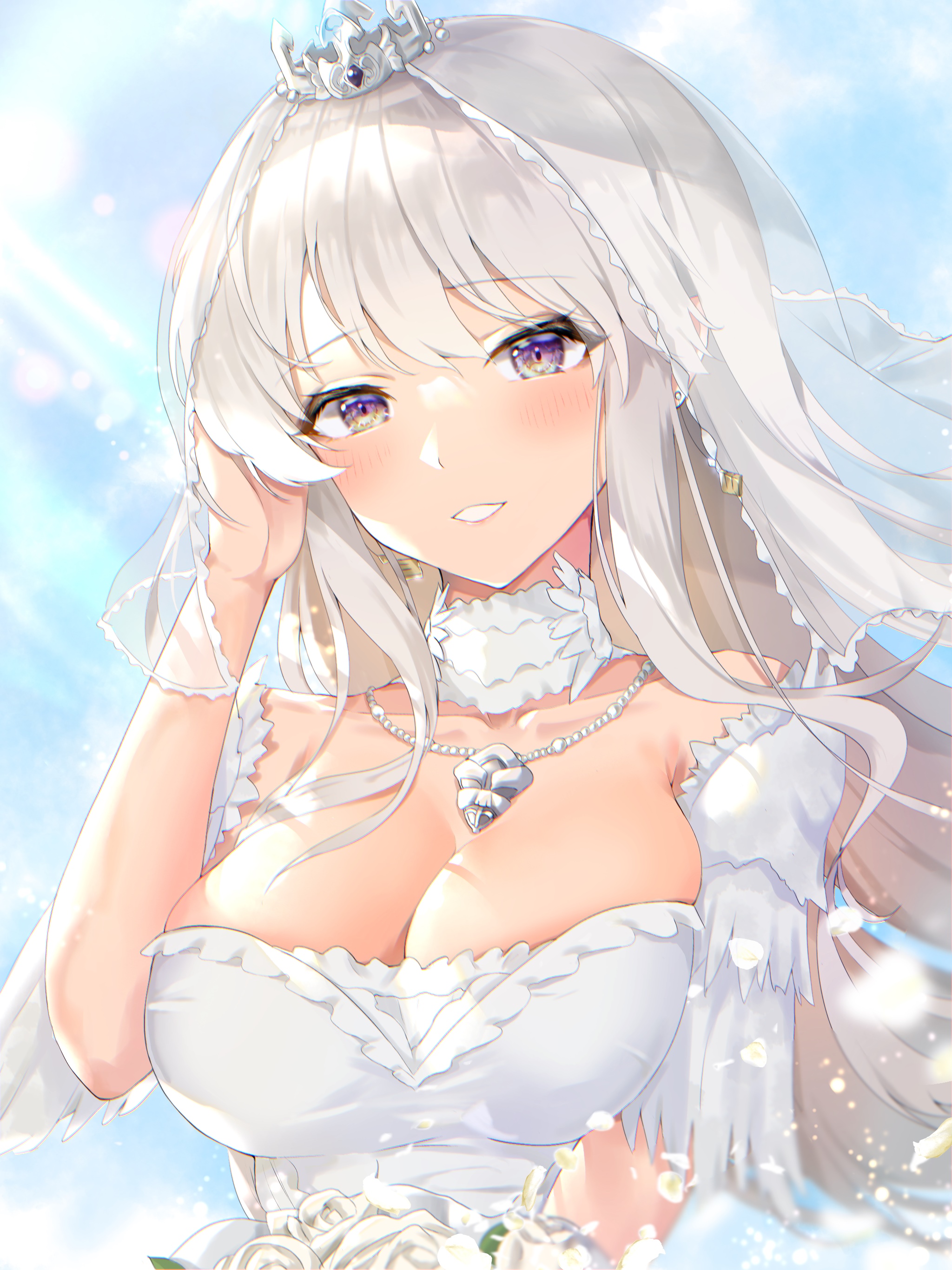 Azur Lane Enterprise in a wedding dress HD Phone Wallpaper