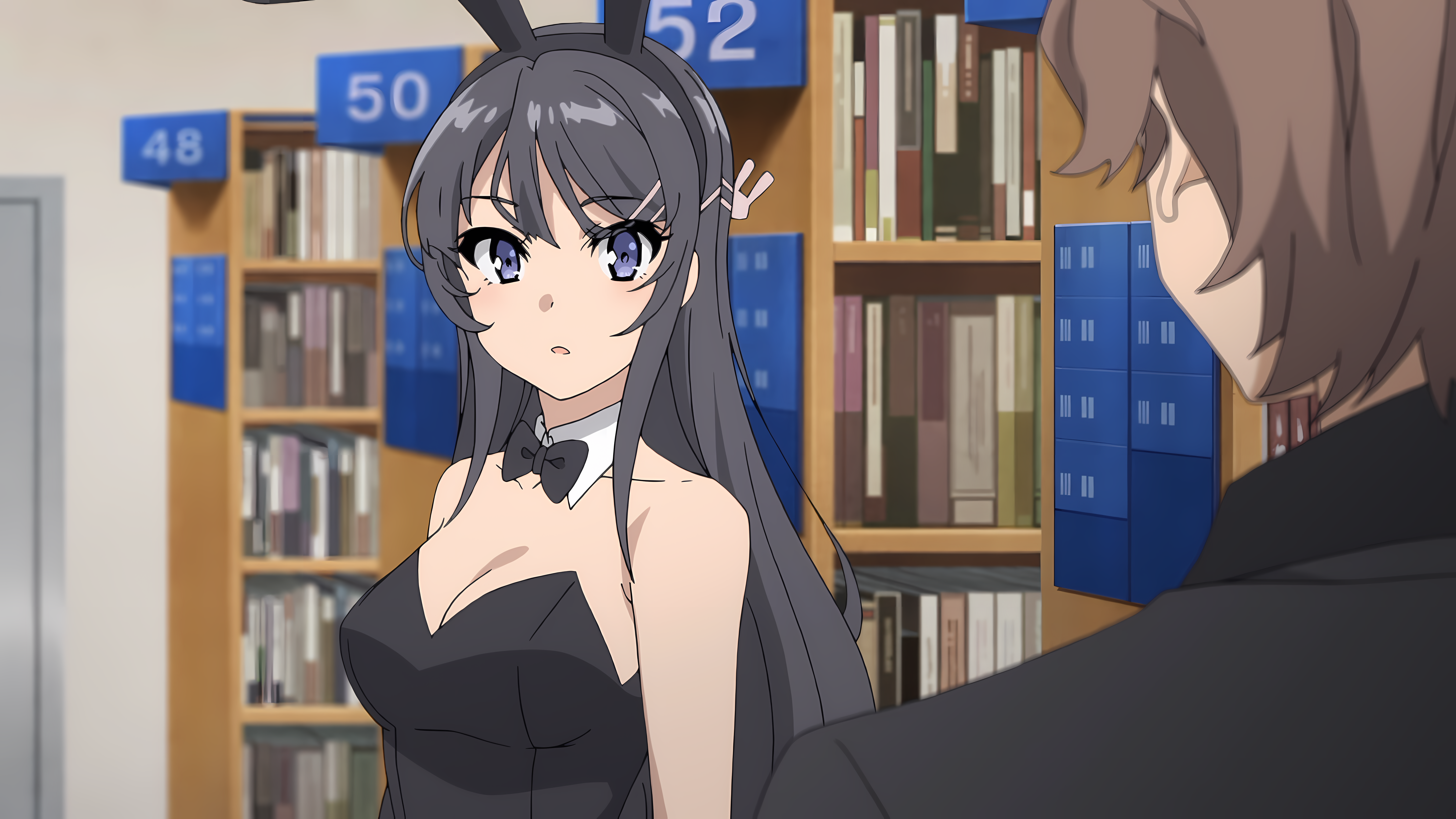 Sakurajima Mai in a Bunny Girl Outfit HD Wallpaper