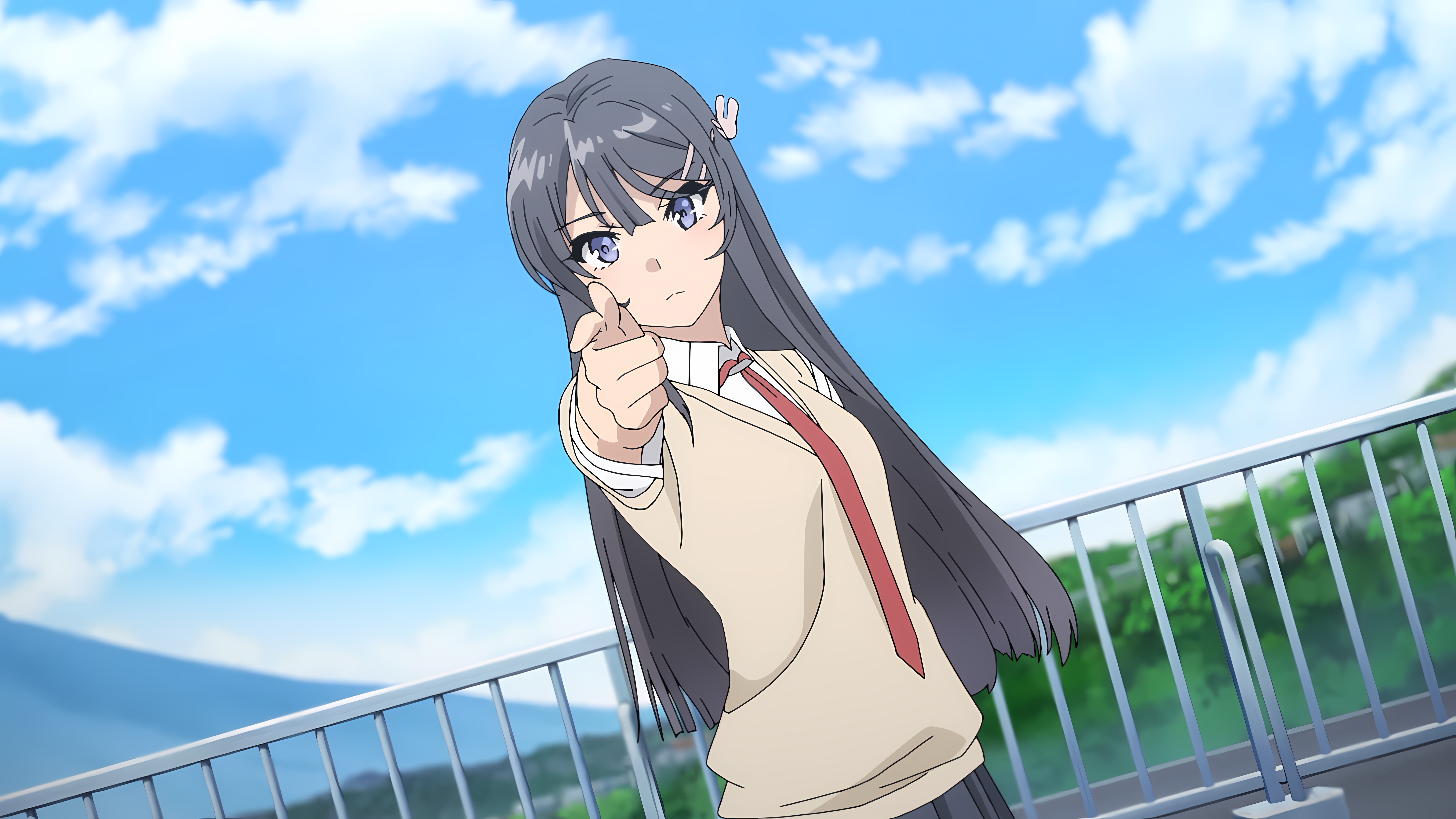 Sakurajima Mai from Seishun Buta Yarō wa Bunny Girl-senpai no Yume wo Minai HD Wallpaper