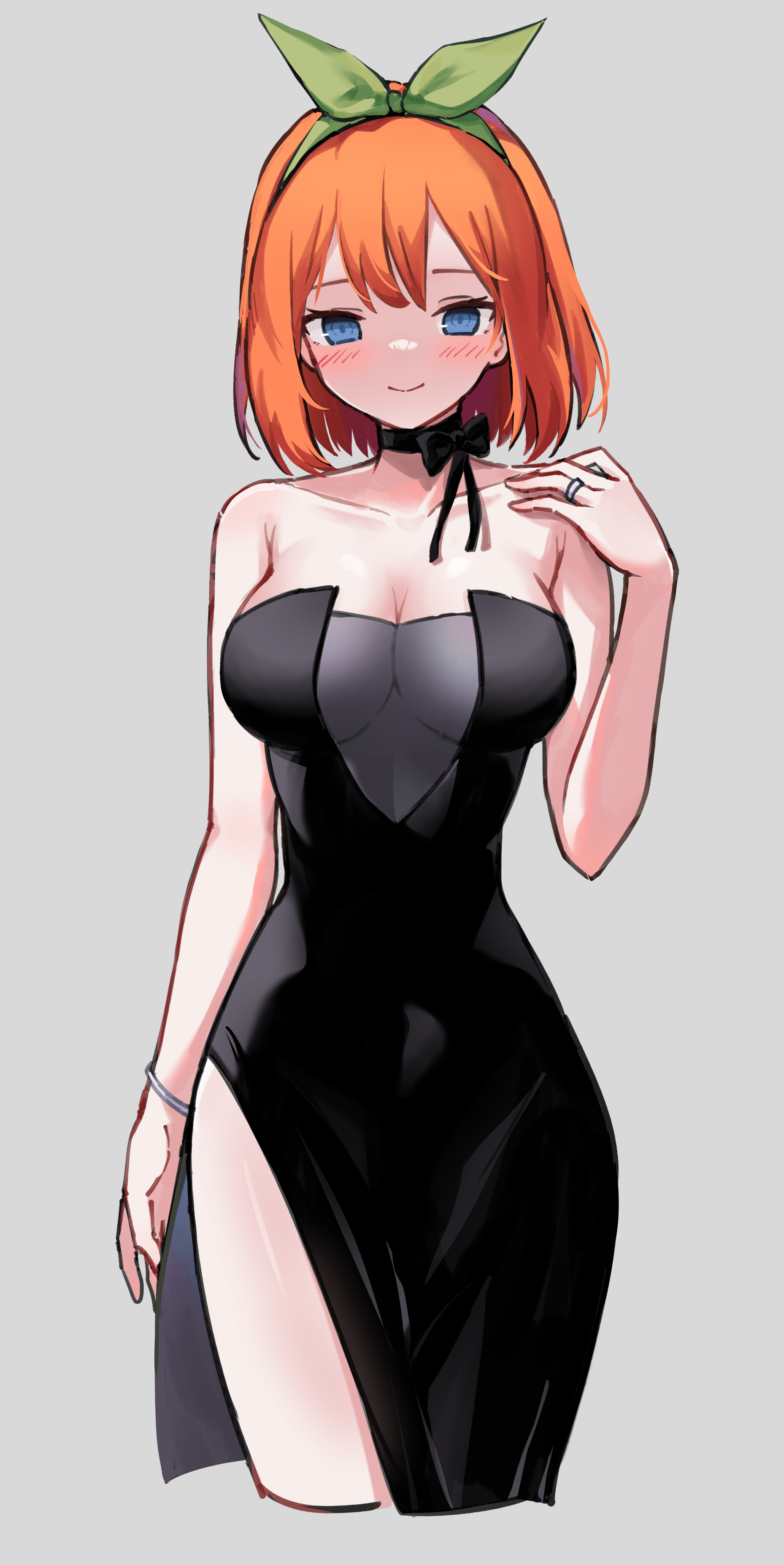 Nakano Yotsuba in a black dress HD Phone Wallpaper