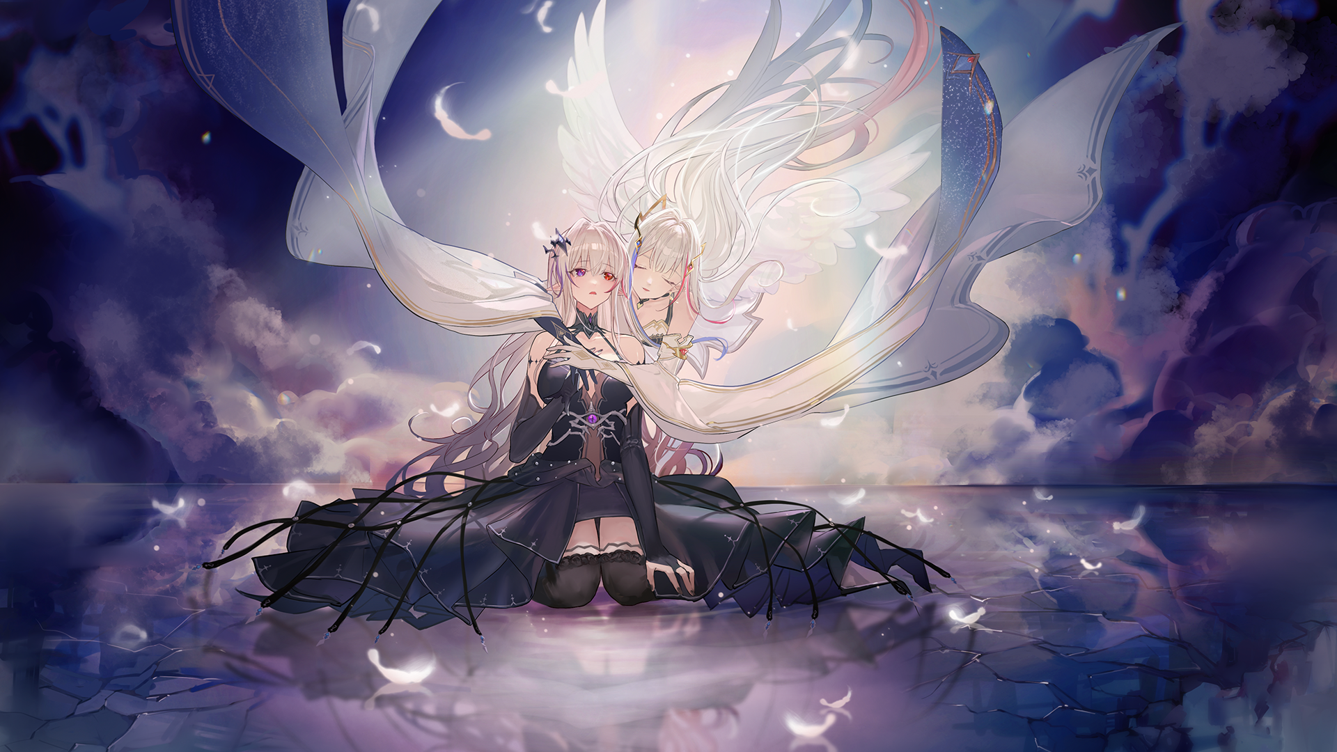 Anime girls Aura star reflection HD Wallpaper