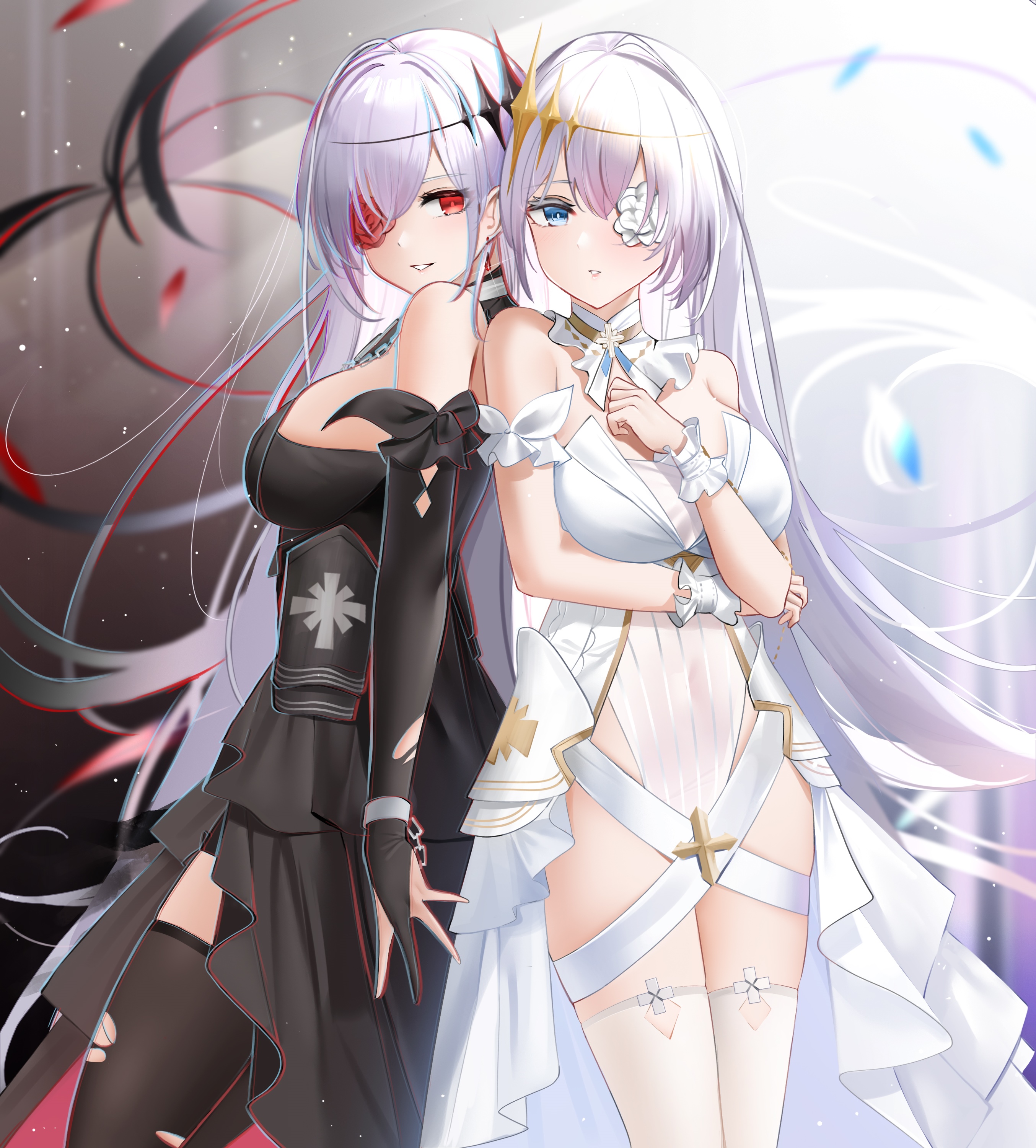 Azur Lane fan art of Emden and another woman HD Wallpaper