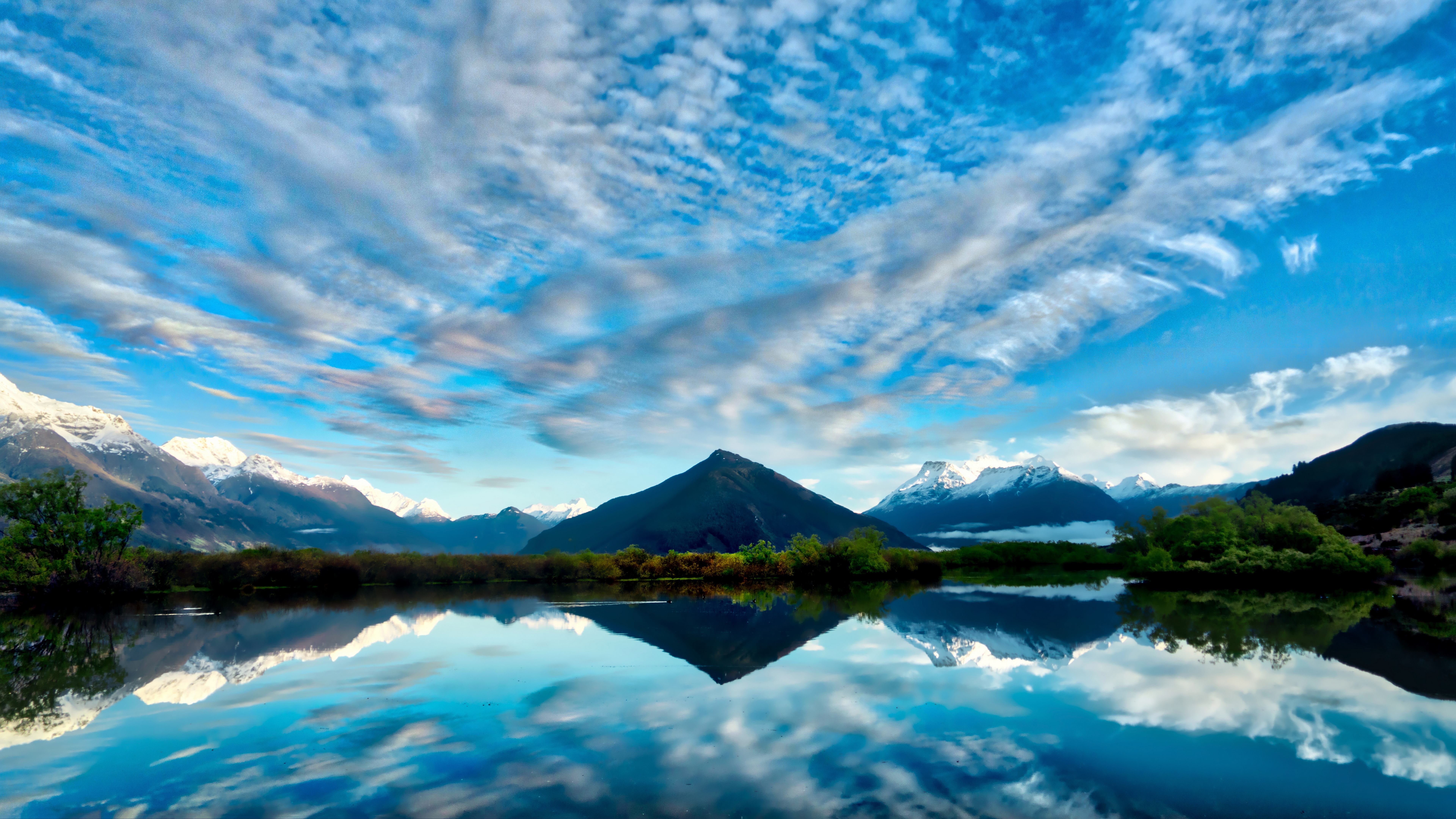 4K Glenorchy New Zealand Mountains Reflection HD Wallpaper