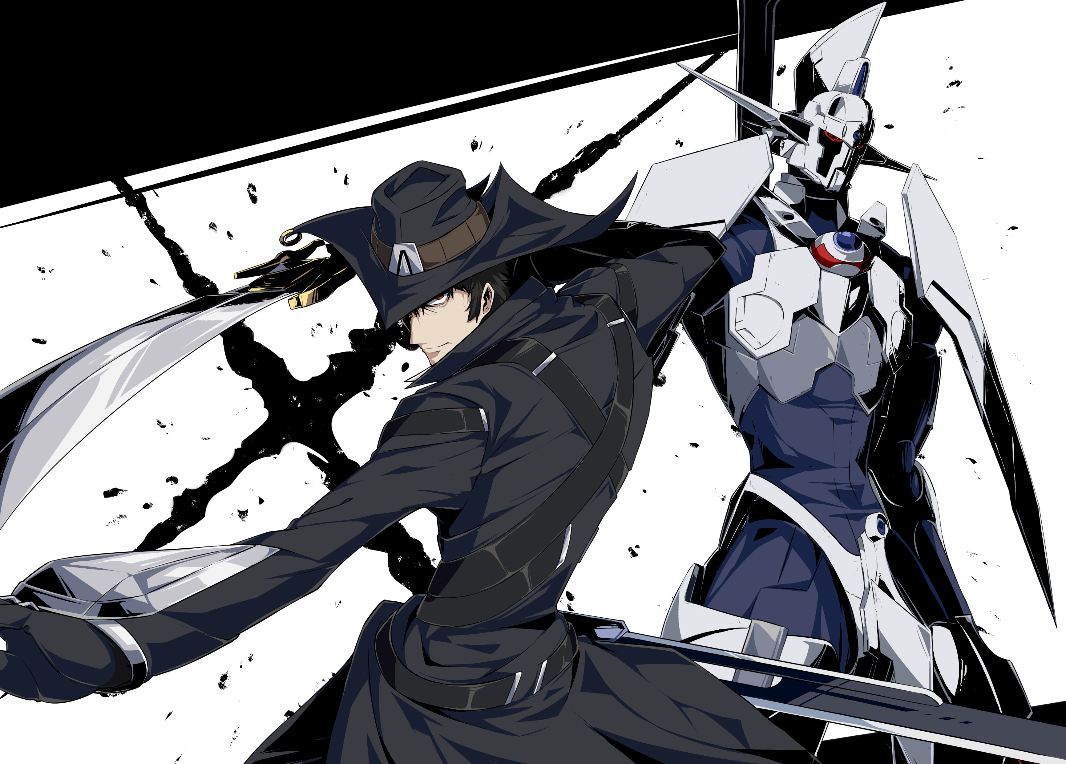 Gun X Sword: Van and Shimure with swords HD Wallpaper