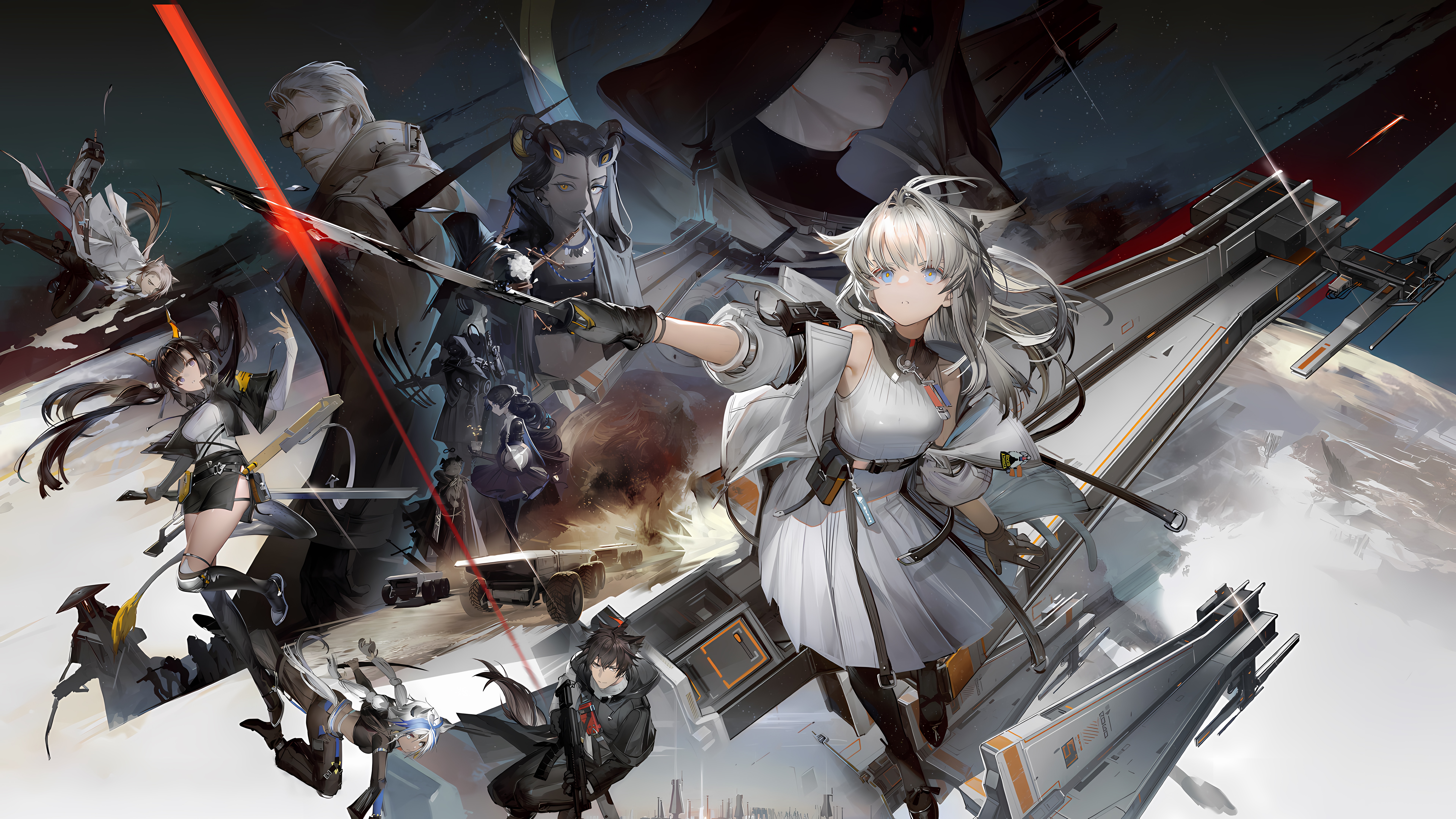 Arknights: Endfield characters on a spaceship HD Wallpaper