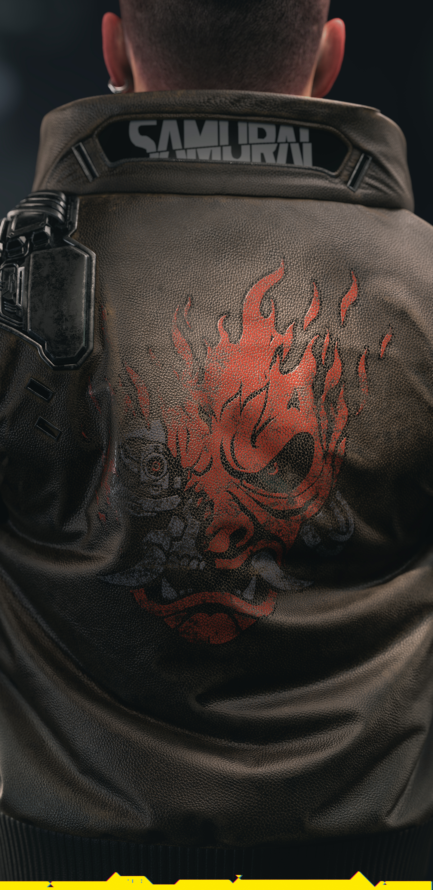 Cyberpunk 2077 Samurai Jacket with Oni Mask HD Phone Wallpaper