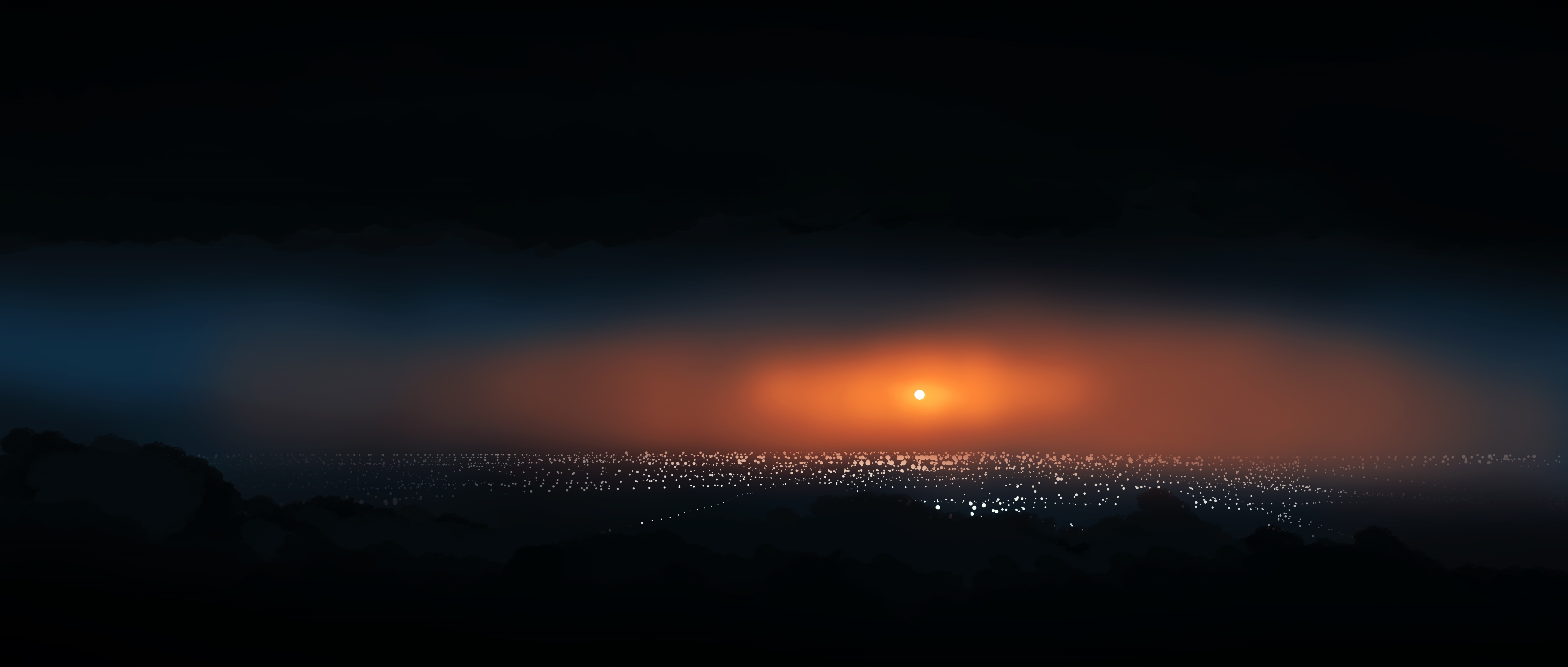 4K Sunset Over a Cityscape HD Wallpaper