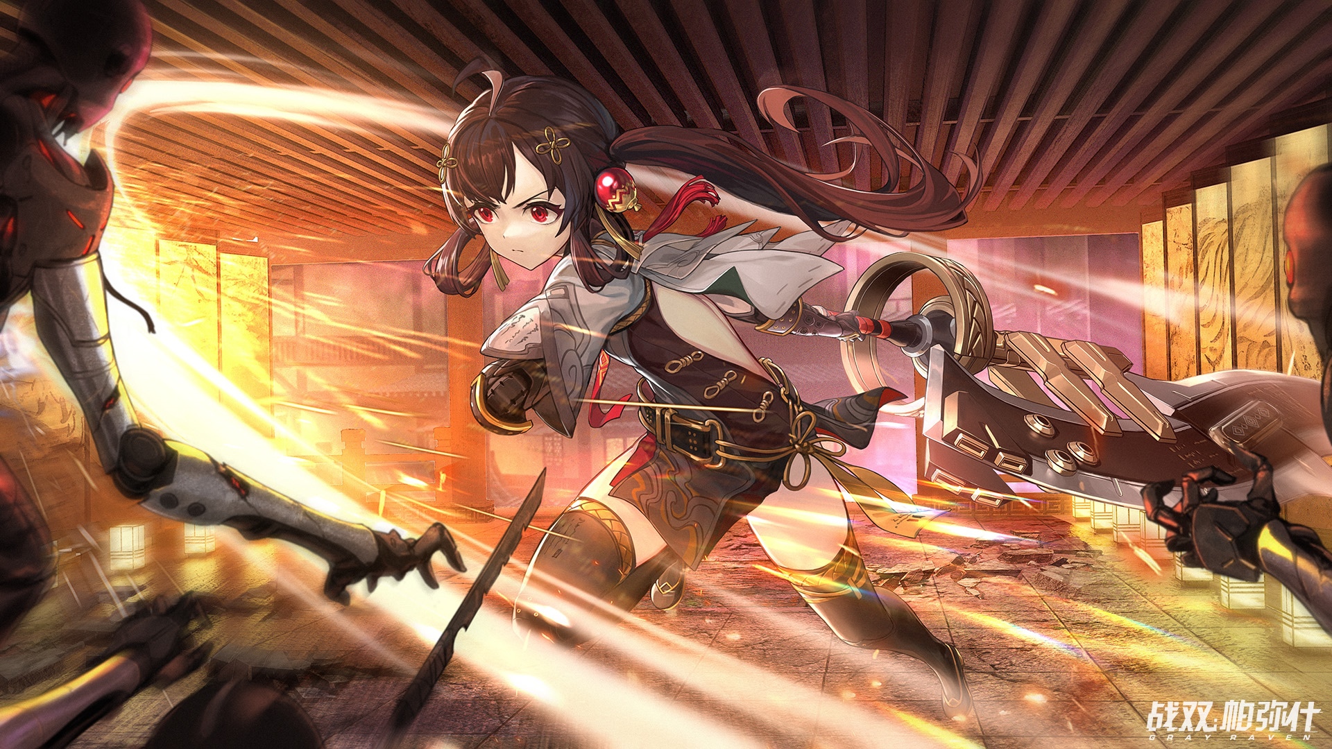 Liv Eclipse from Punishing: Gray Raven in battle HD Wallpaper