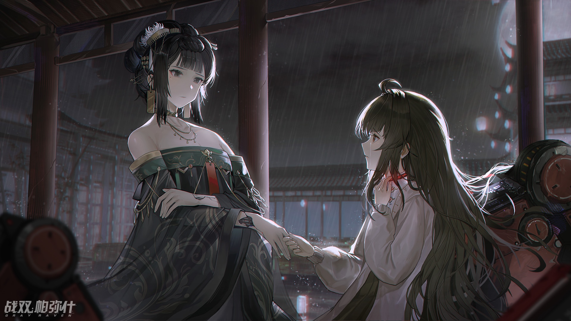 Punishing: Gray Raven characters in the rain HD Wallpaper