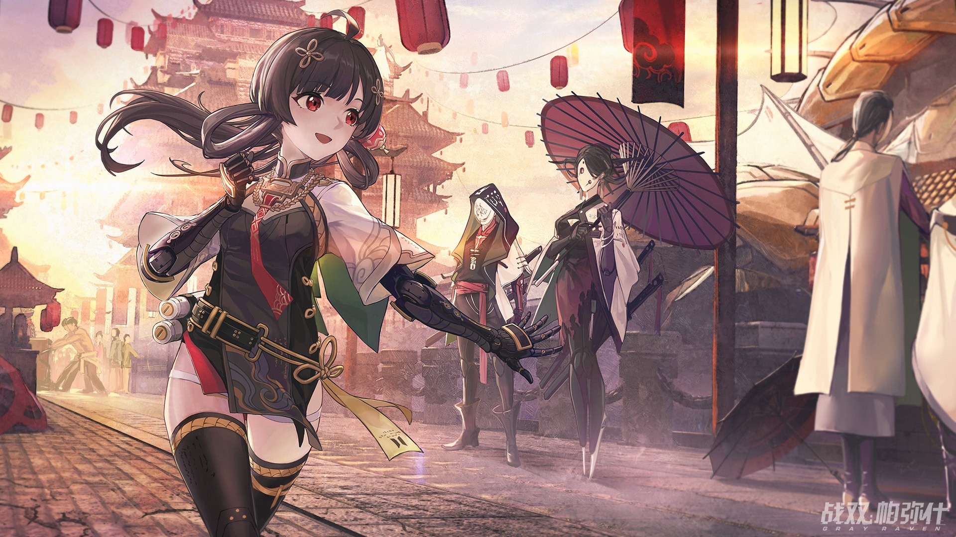 Punishing: Gray Raven Characters in a Traditional Setting HD Wallpaper