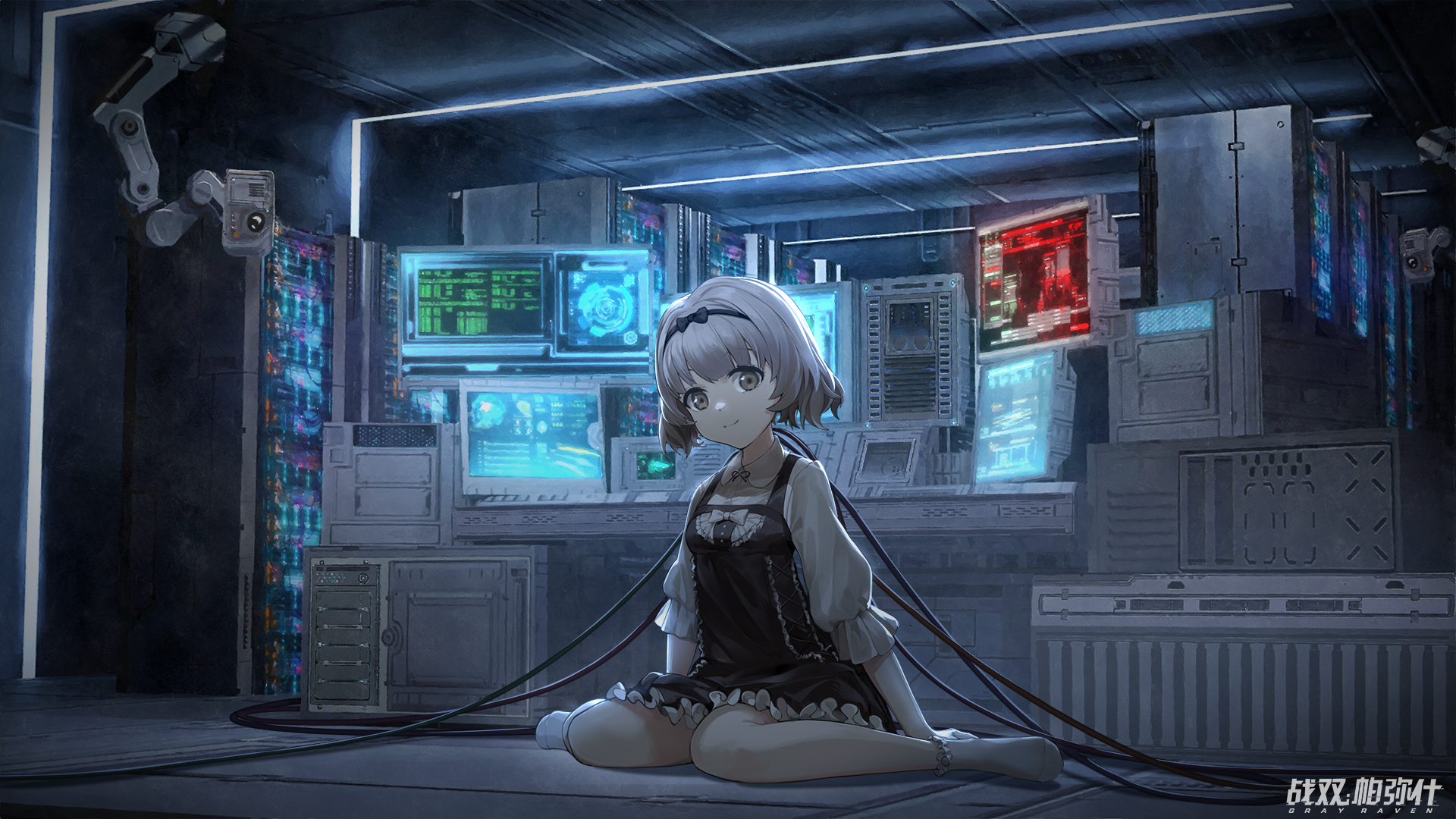 Girl in a server room, Punishing: Gray Raven HD Wallpaper