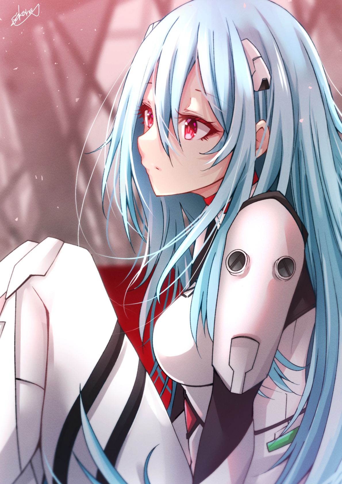 Rebuild of Evangelion Ayanami Rei fan art HD Phone Wallpaper