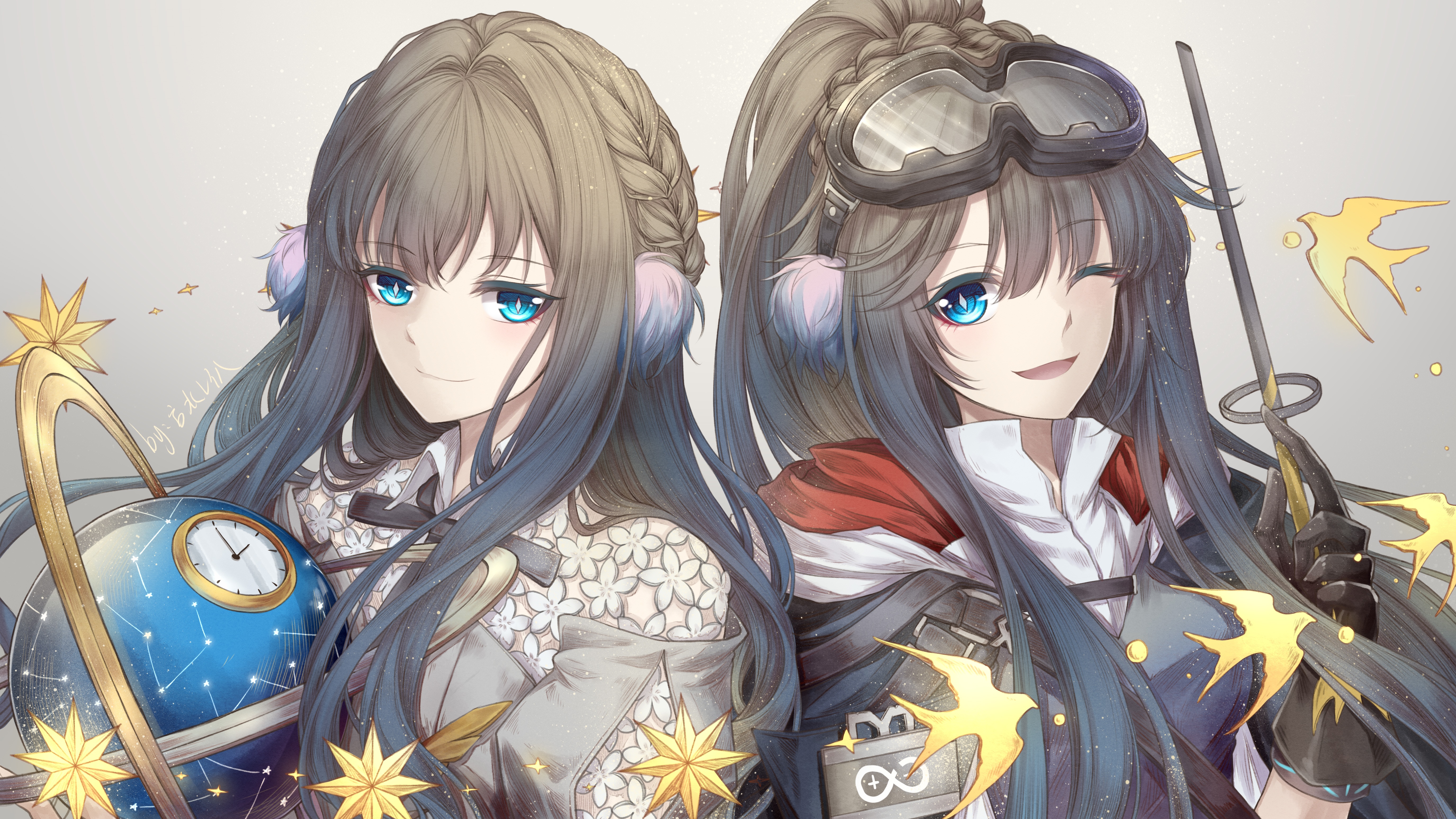 Arknights Astgenne and Astesia fan art HD Wallpaper