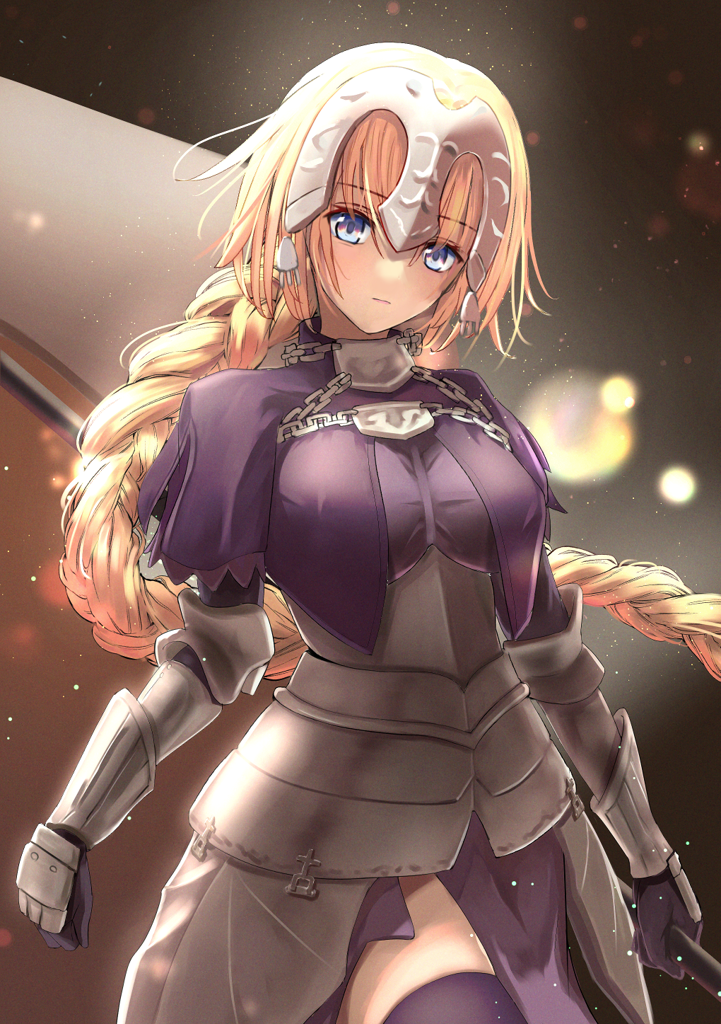 Jeanne d'Arc from Fate/Grand Order in armor HD Phone Wallpaper