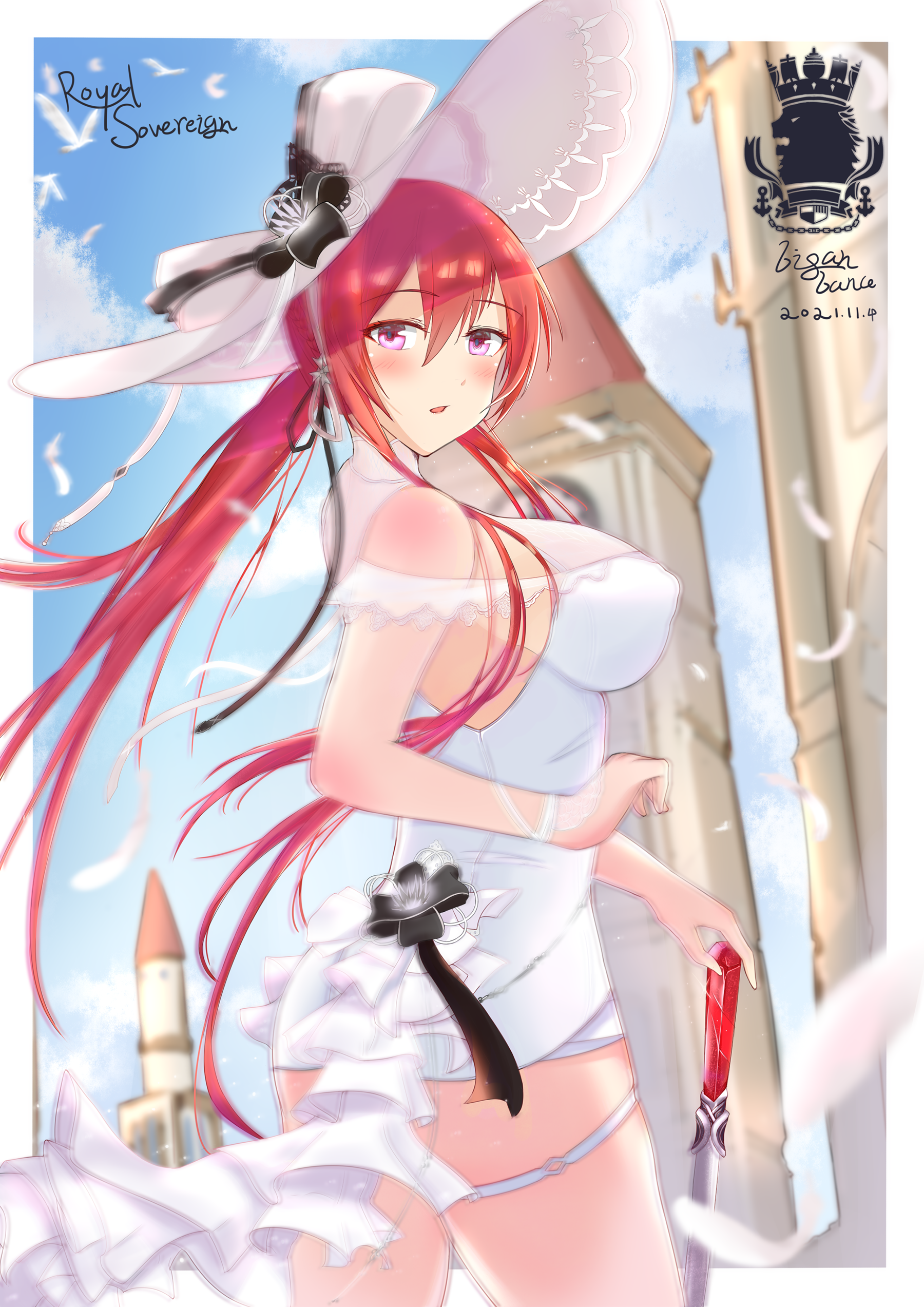 Royal Sovereign Azur Lane fan art HD Phone Wallpaper