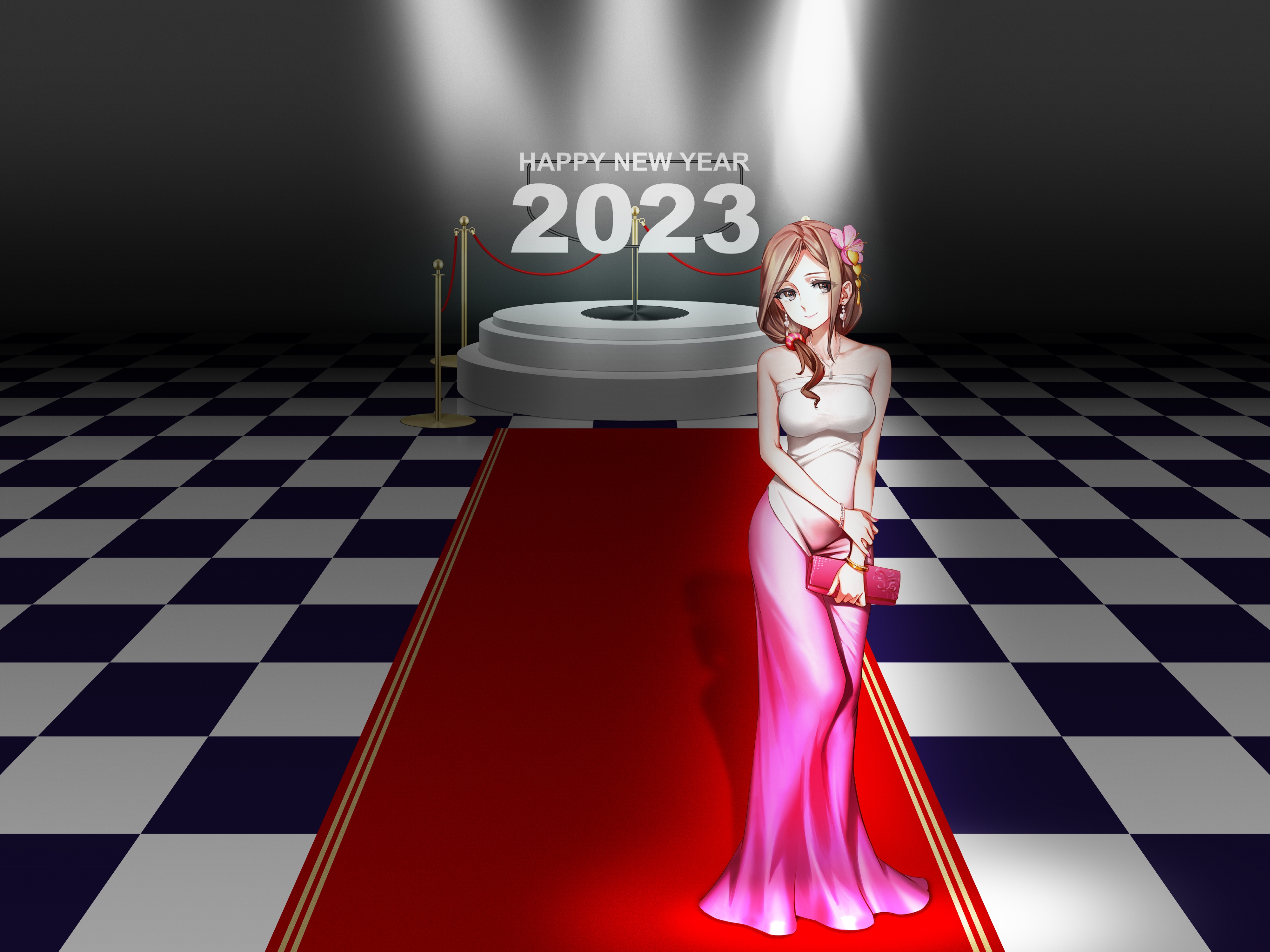Happy New Year 2023 Red Carpet Event HD Wallpaper