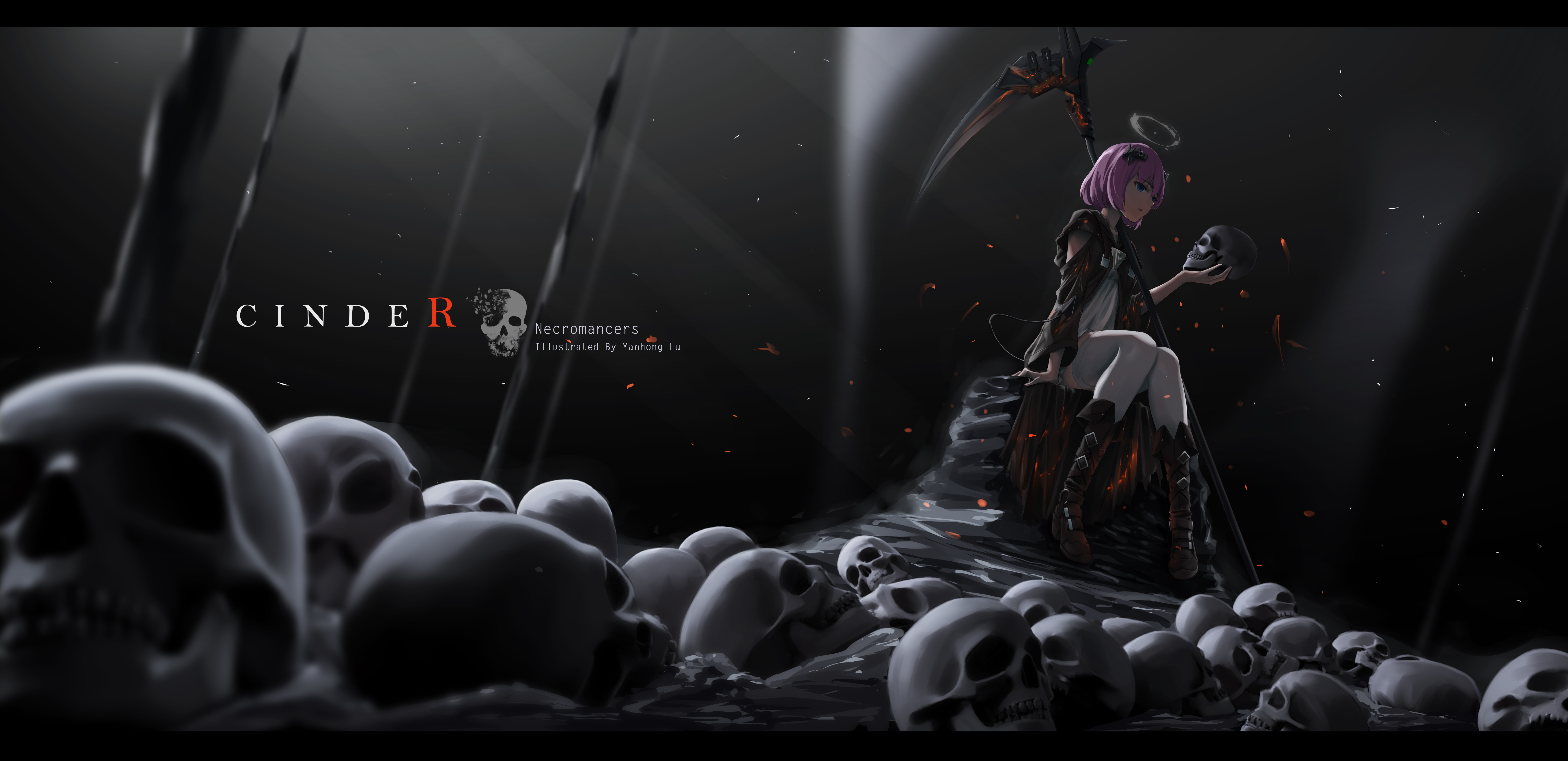4K Cinder Necromancers by Yanhong Lu HD Wallpaper