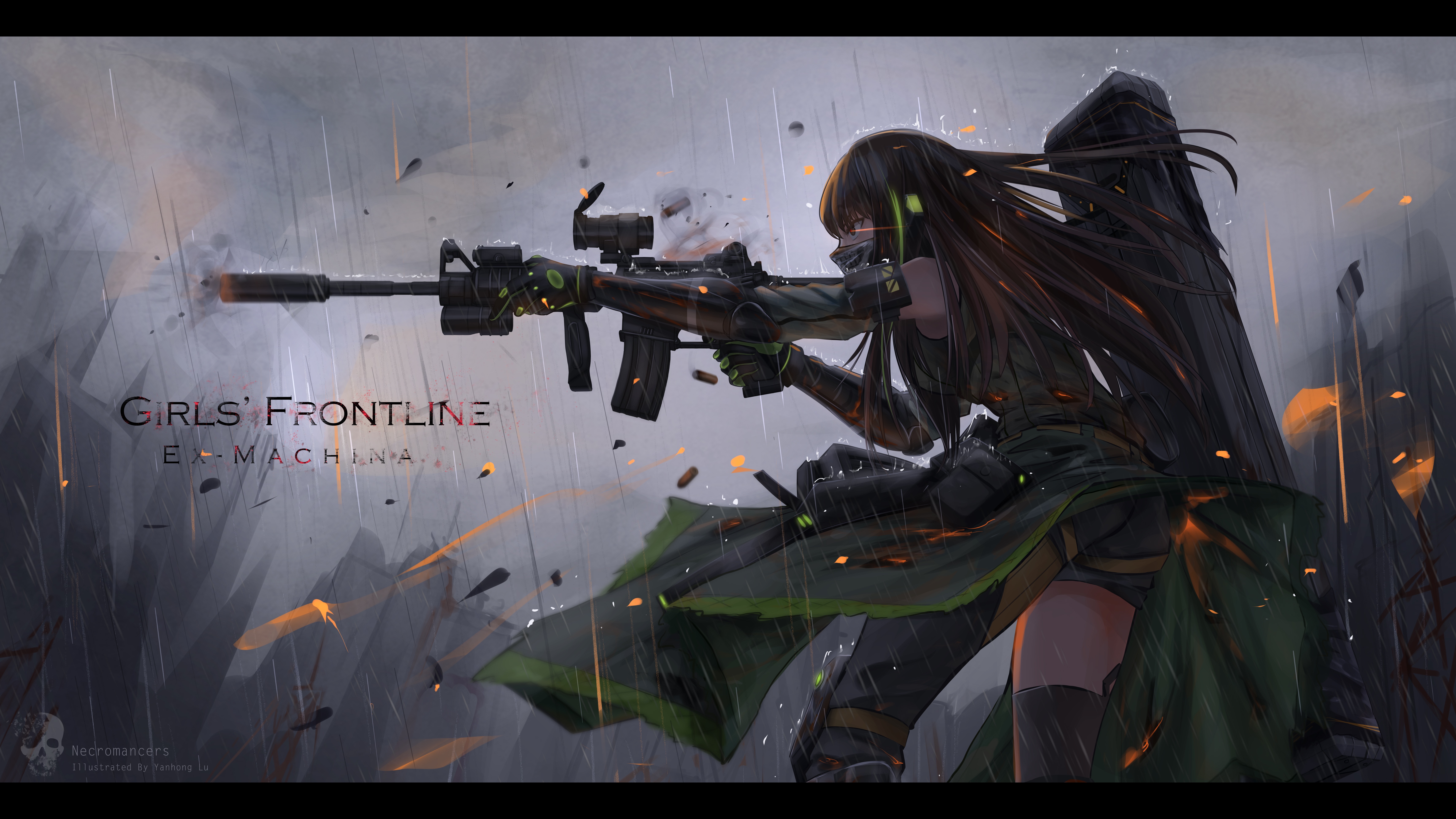 Girls Frontline M4A1 in the Rain HD Wallpaper