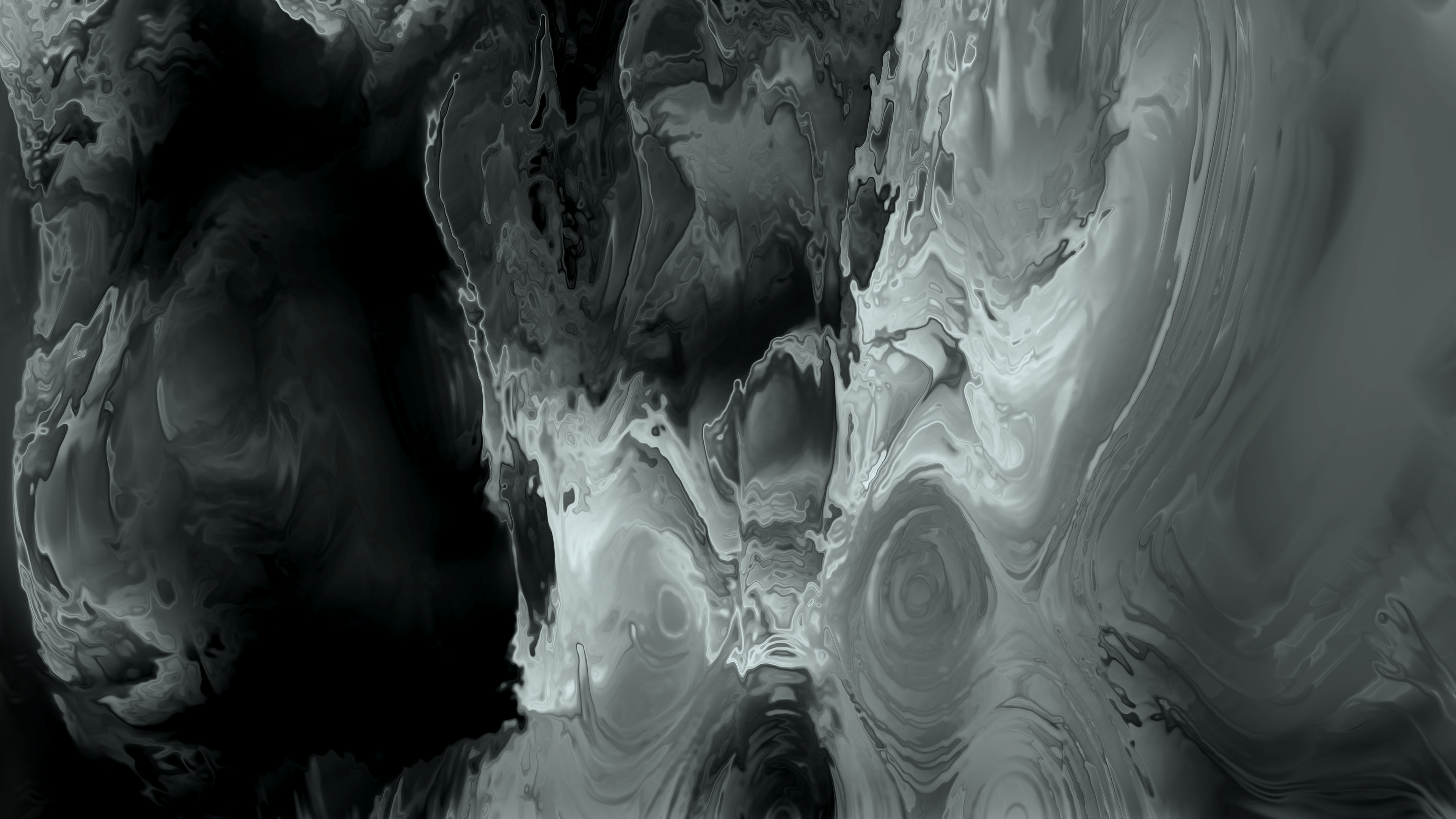 Monochrome abstract wavy galaxy HD Wallpaper