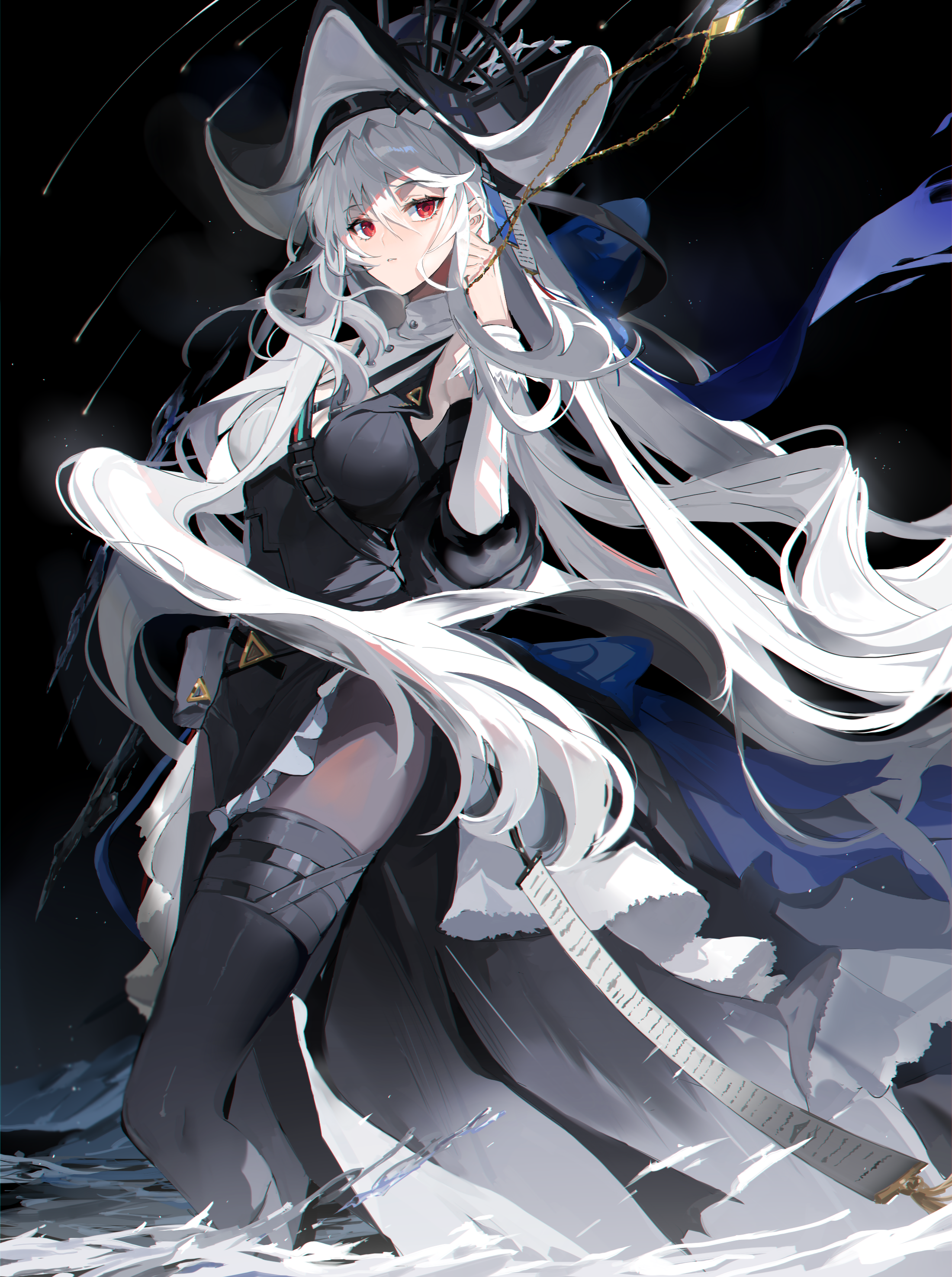 Specter from Arknights with red eyes HD Phone Wallpaper