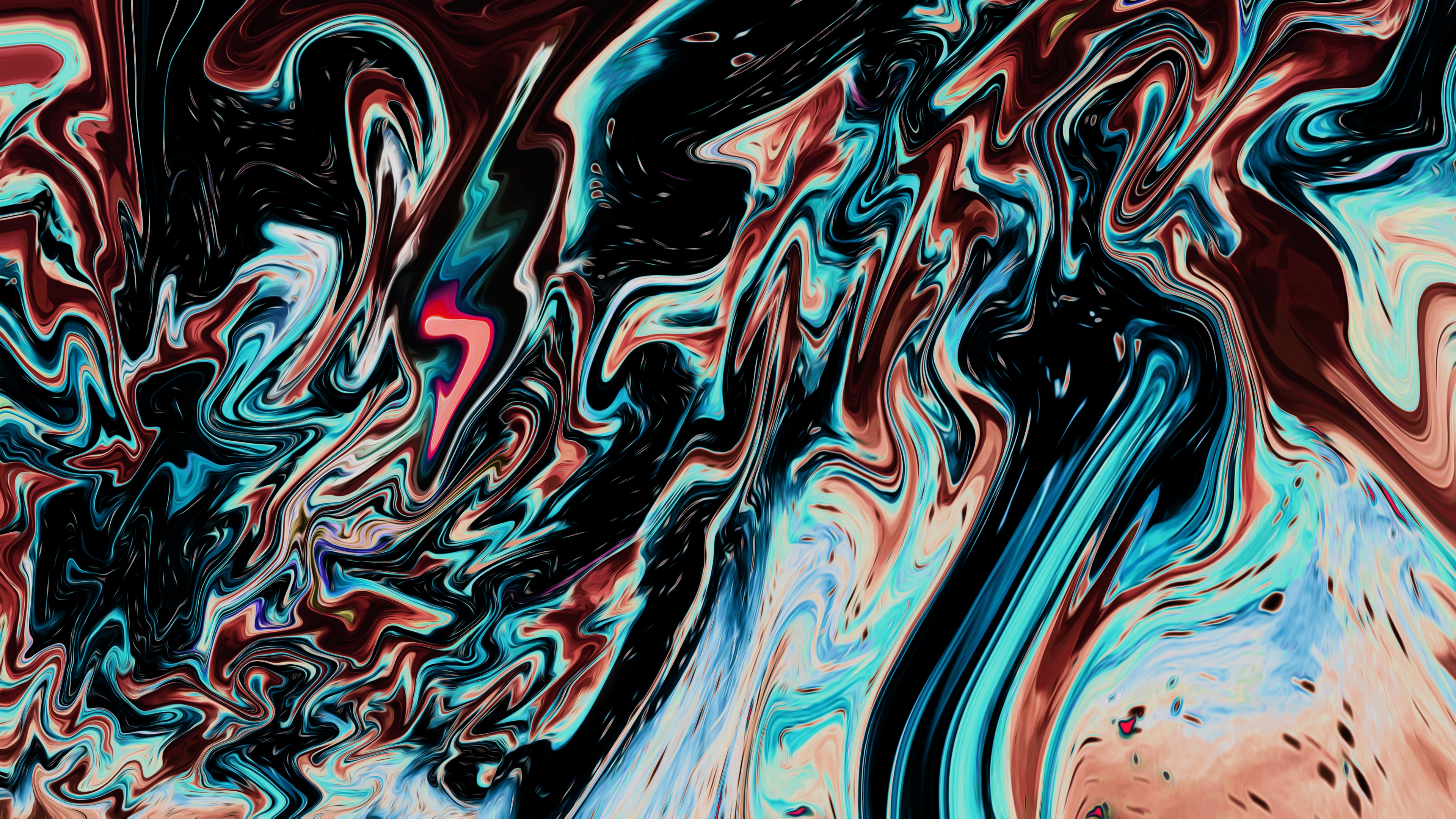 Abstract colorful liquid paint artwork HD Wallpaper