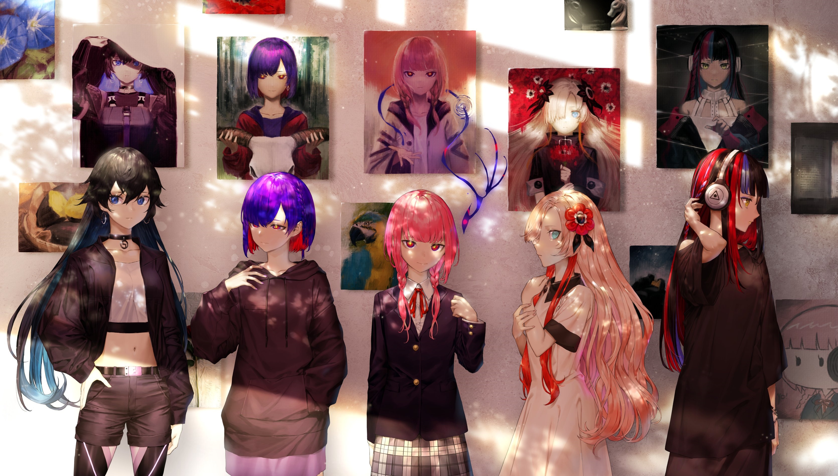 Virtual YouTubers KAF, harusaruhi, and koko HD Wallpaper