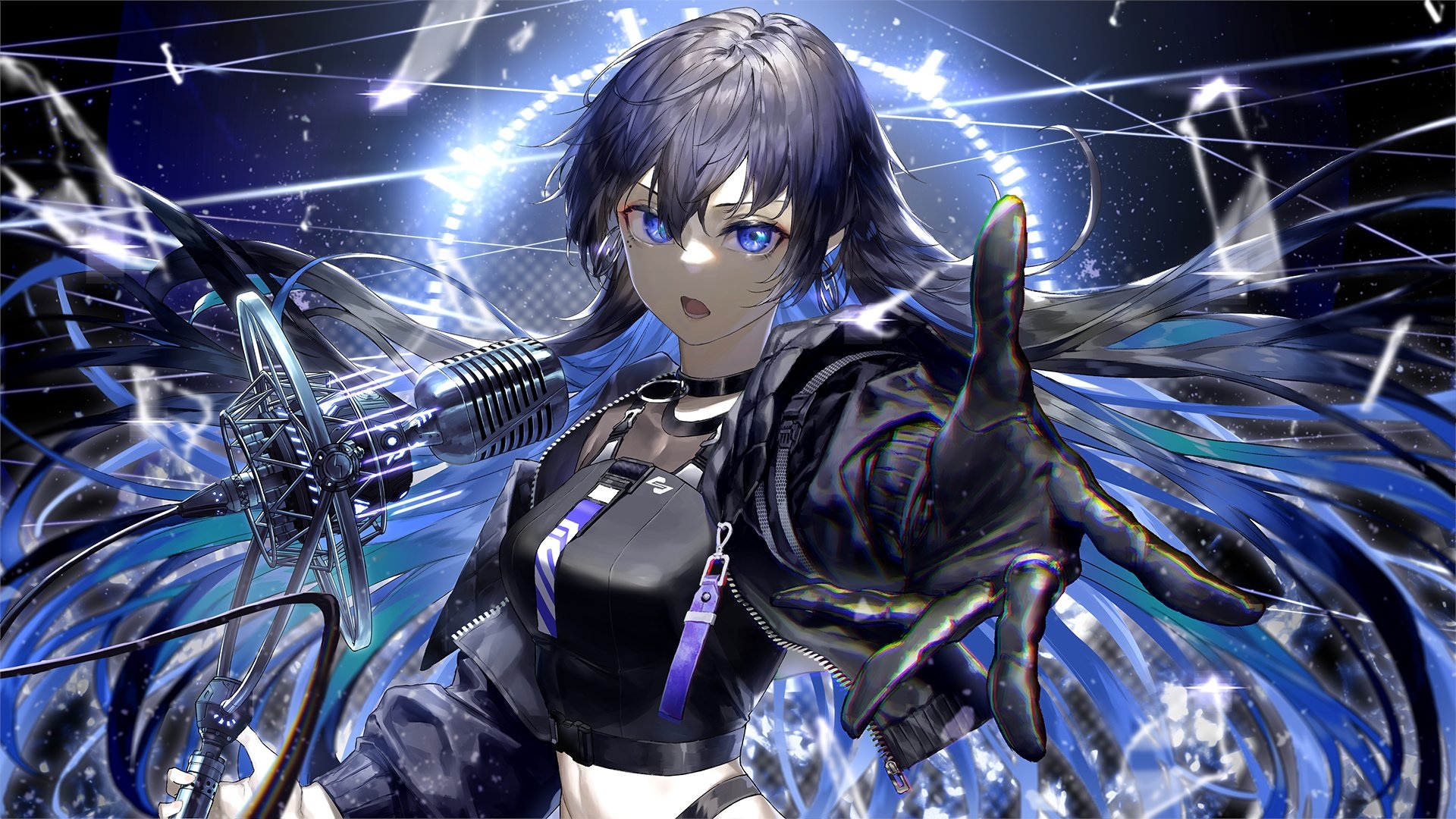 Virtual Youtuber Koko with Microphone HD Wallpaper