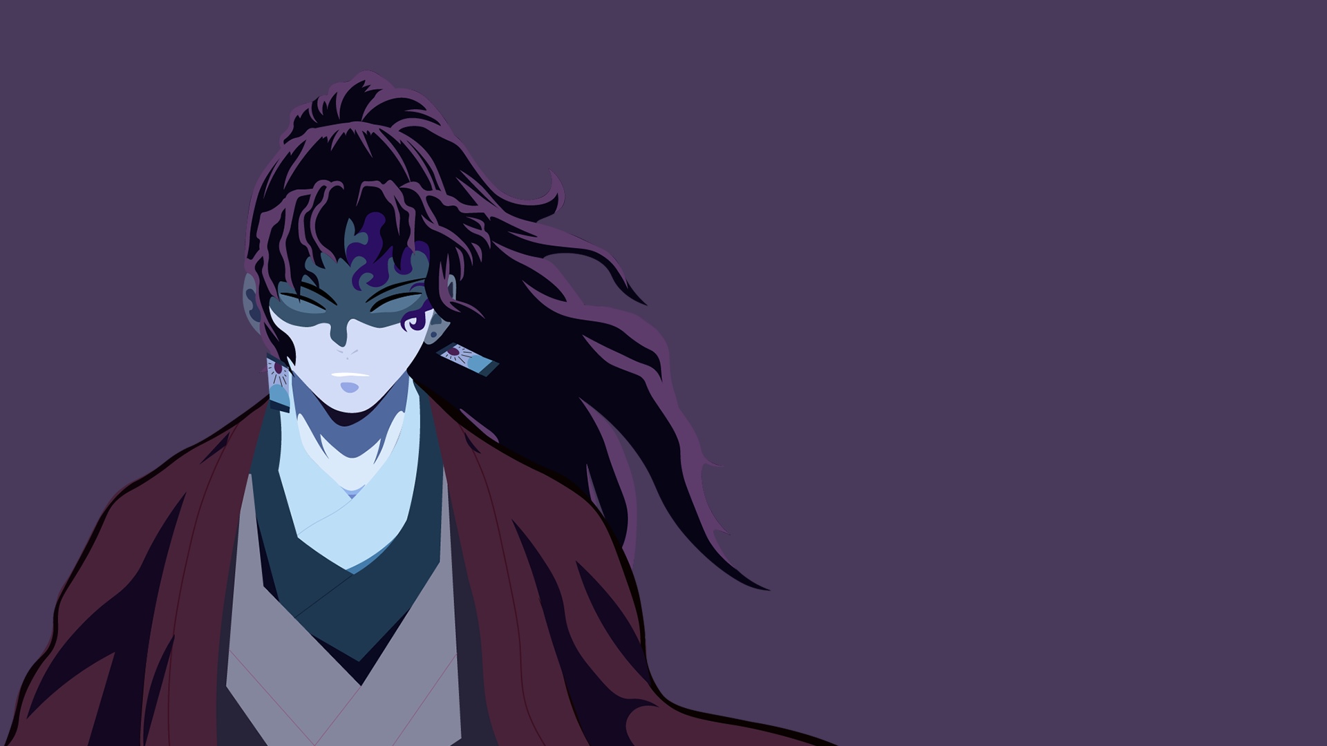 Yoriichi from Kimetsu no Yaiba minimalist art HD Wallpaper