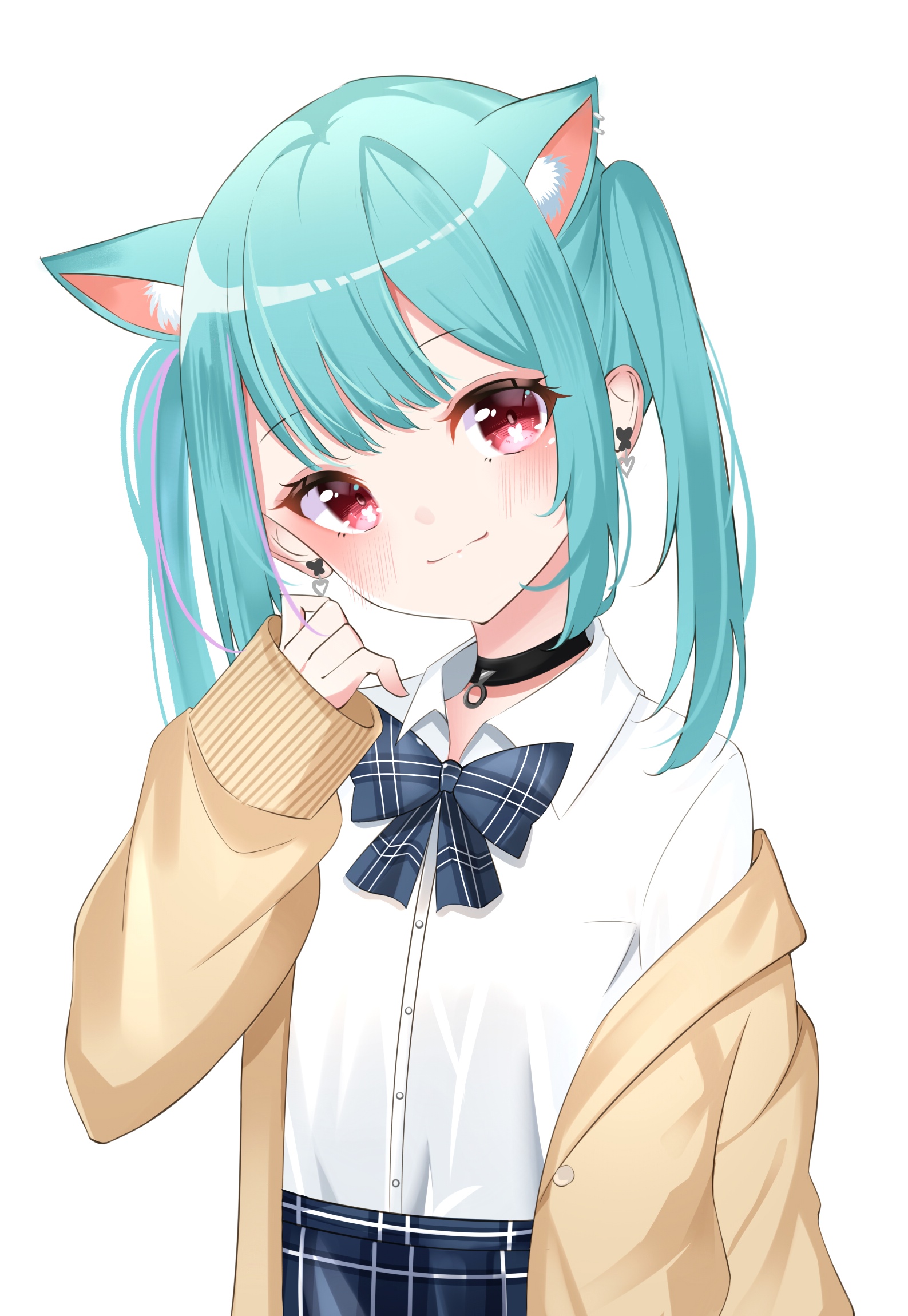 Uruha Rushia Cat Girl Anime Art HD Phone Wallpaper
