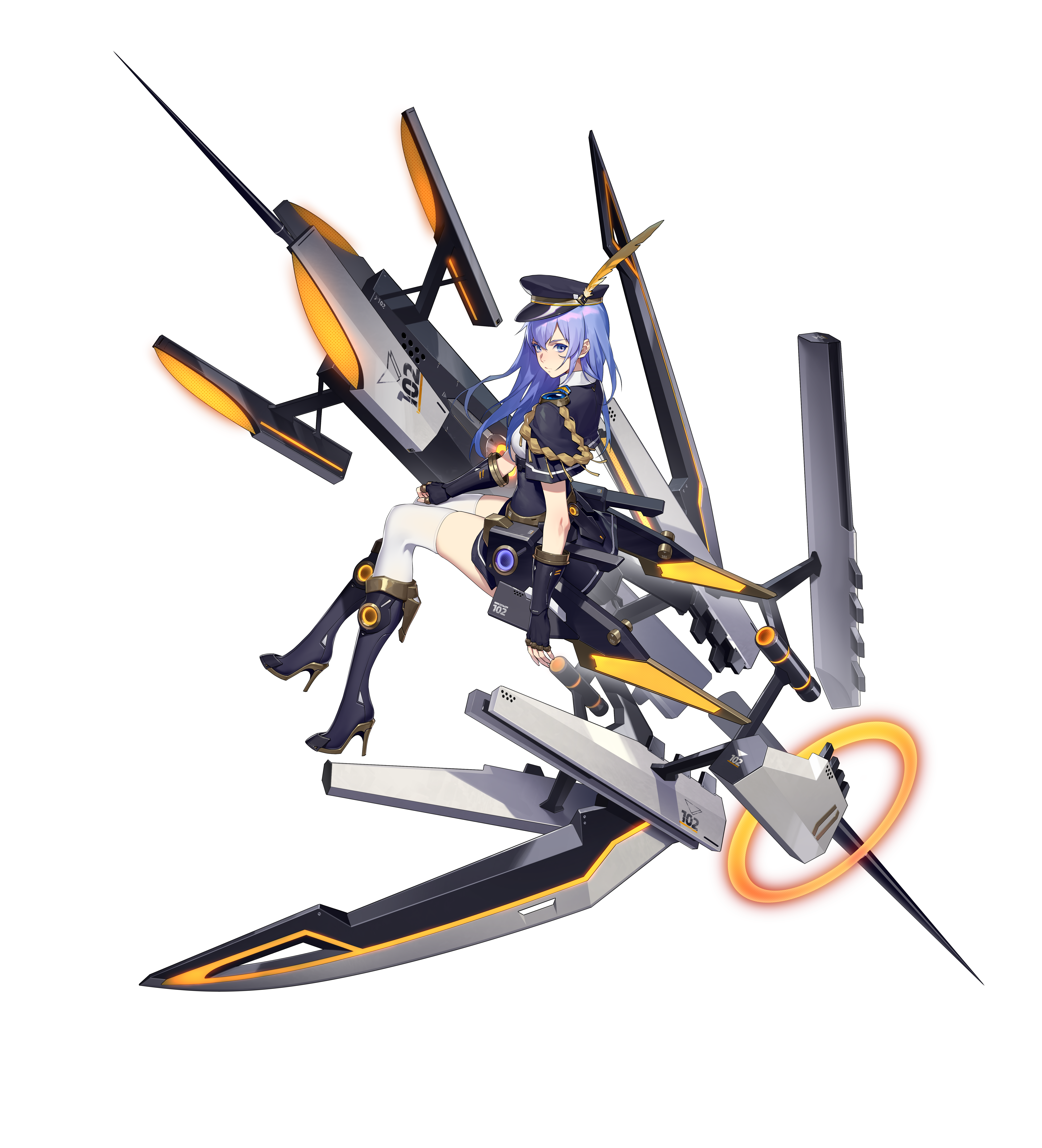 4K Type-005 Lacia from Beatless on a black background HD Wallpaper