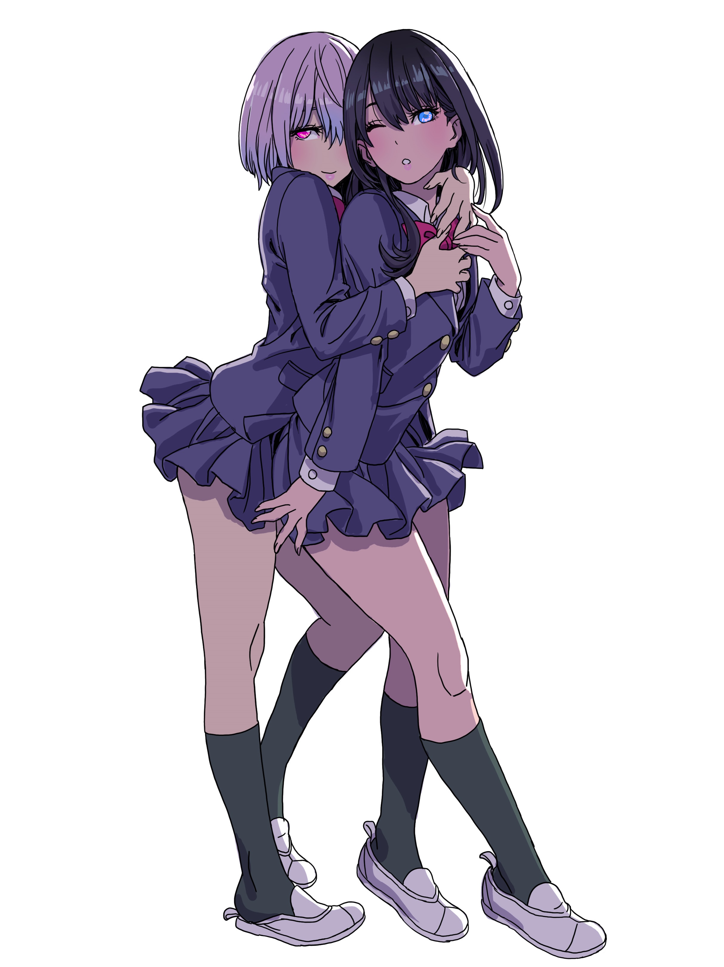 Shinjou Akane and Takarada Rikka fan art from SSSS.GRIDMAN HD Phone Wallpaper