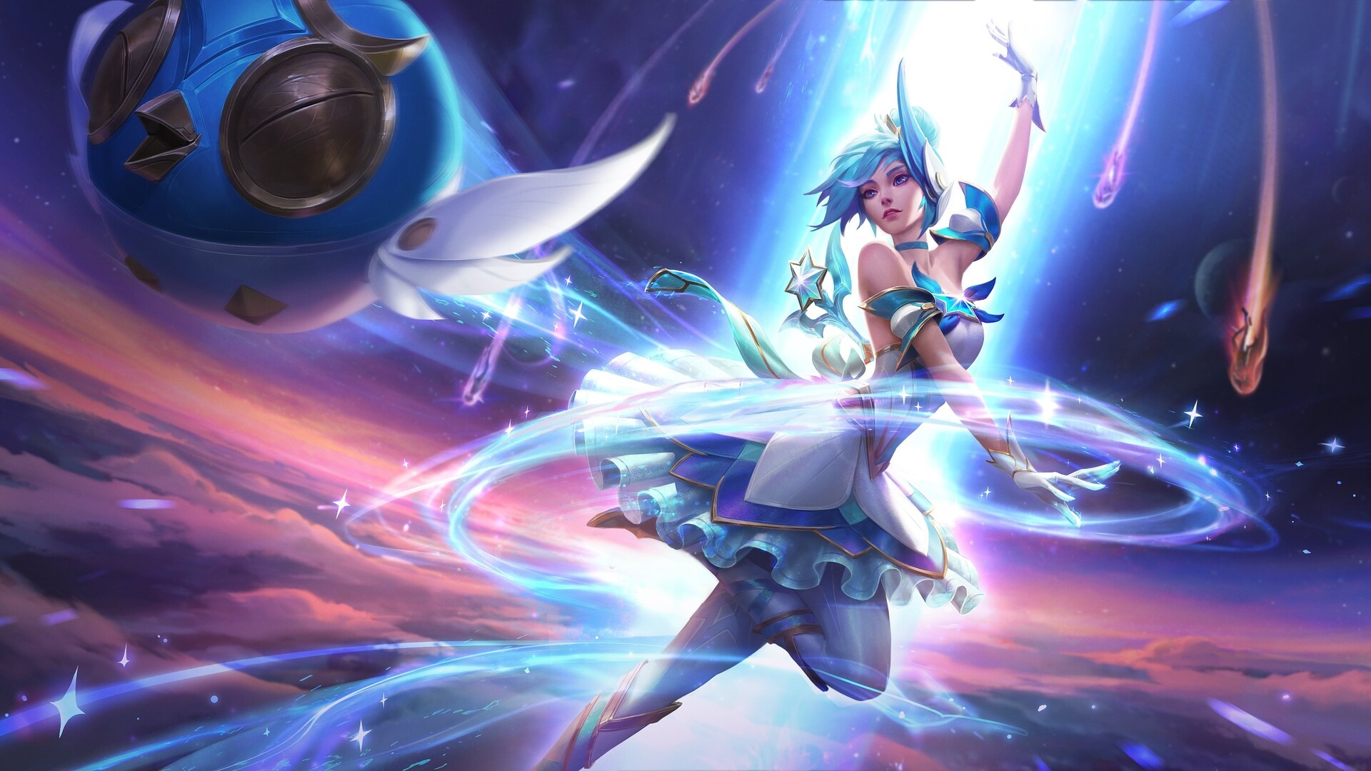 League of Legends Star Guardian Orianna and Ball HD Wallpaper