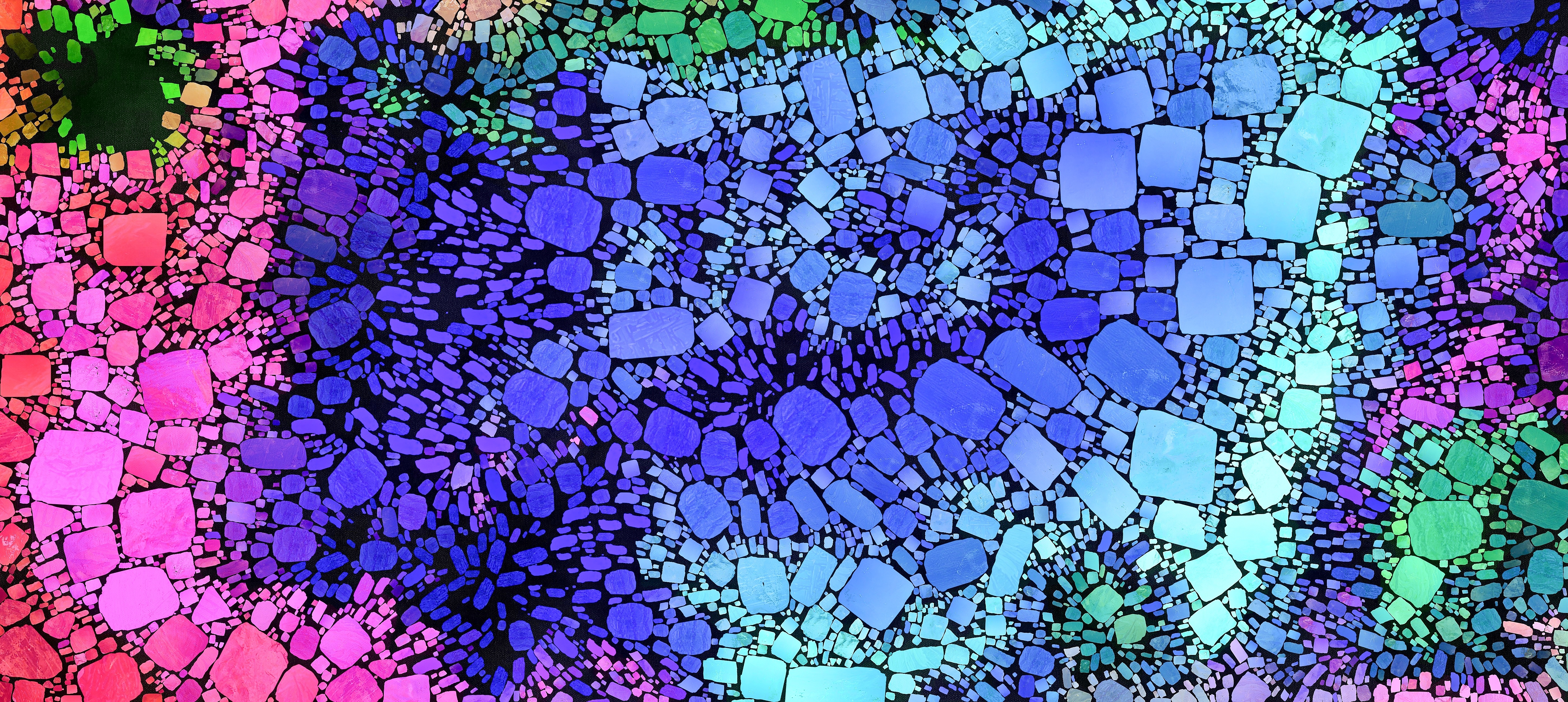 Colorful mosaic paint splash abstract 4K HD Wallpaper